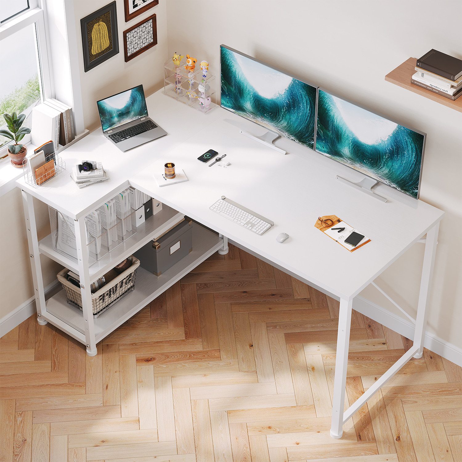 GUNJI Eckschreibtisch Eckschreibtisch Umkehrbarer L-förmiger Computer günstig online kaufen