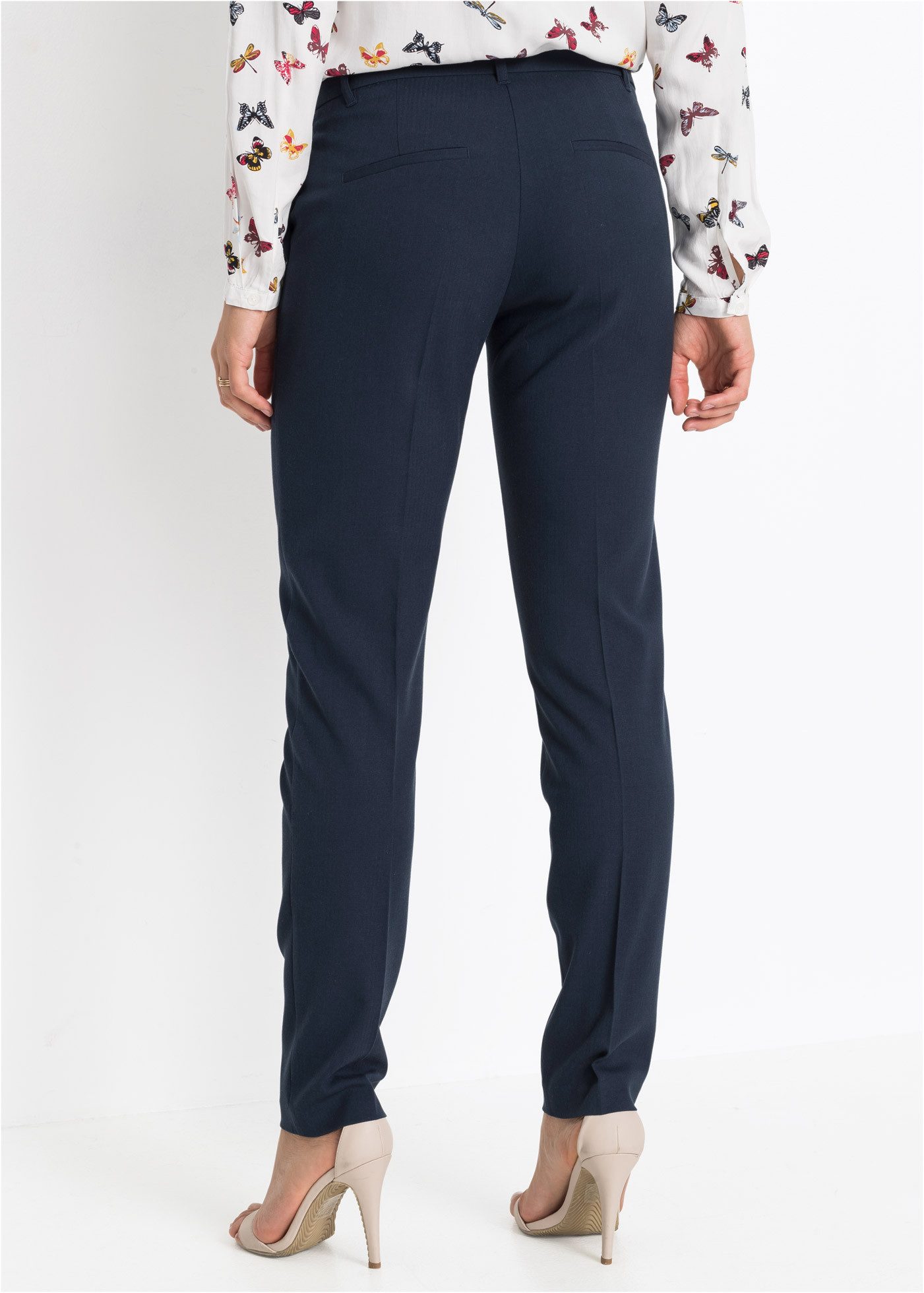 bonprix Anzughose aus Polyester, Viskose und Elasthan, schmale Passform