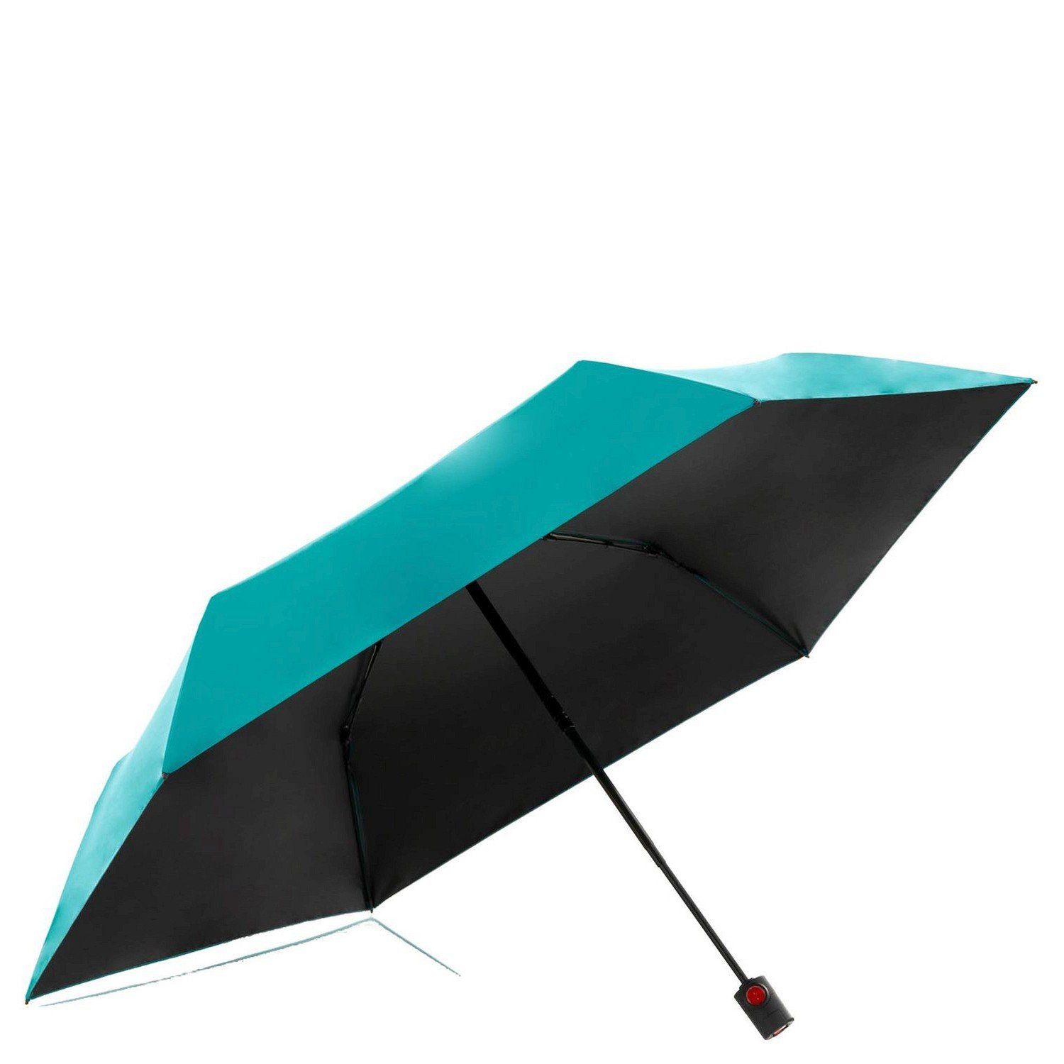 Taschenregenschirm black turquoise Knirps® coating with