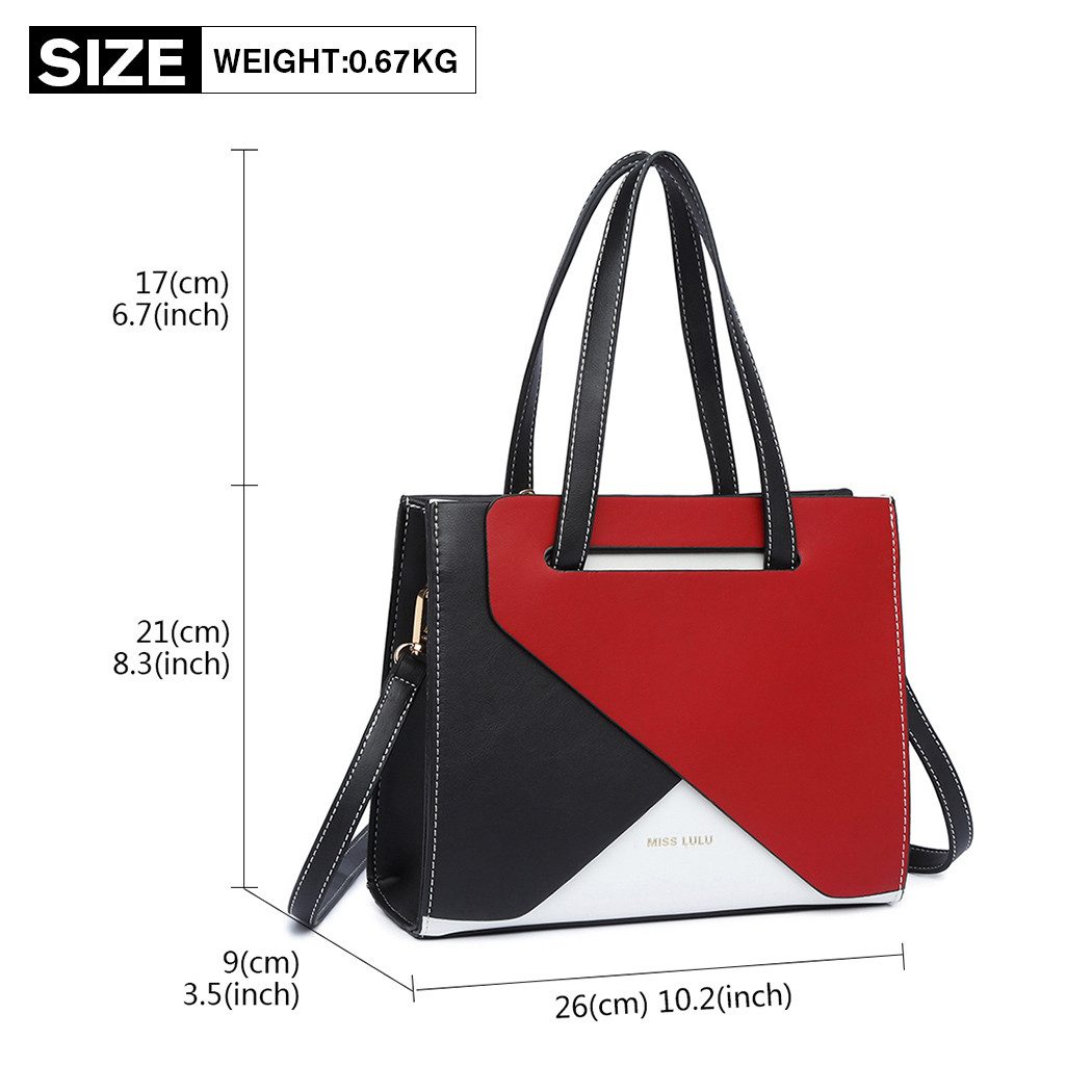 Miss Lulu Handtasche Damen Mittelgroße Schultertasche aus PU-Leder (1-tlg) günstig online kaufen