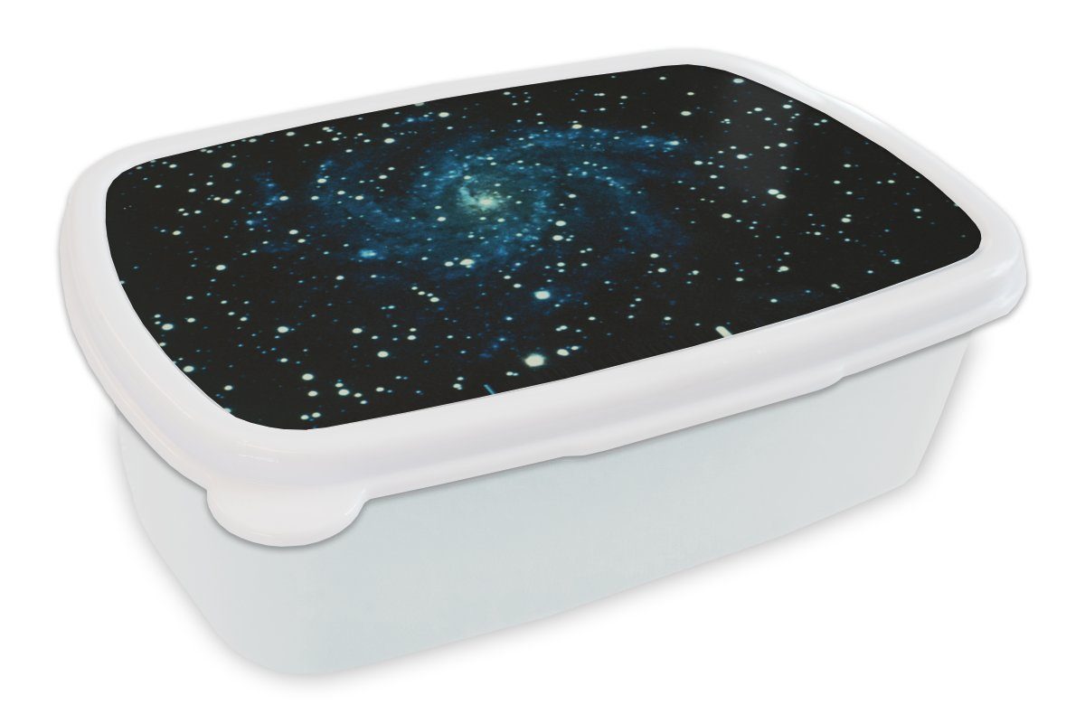 MuchoWow Lunchbox Galaxie außerhalb des Sonnensystems, Kunststoff, (2-tlg), Brotbox für Kinder und Erwachsene, Brotdose, für Jungs und Mädchen weiß