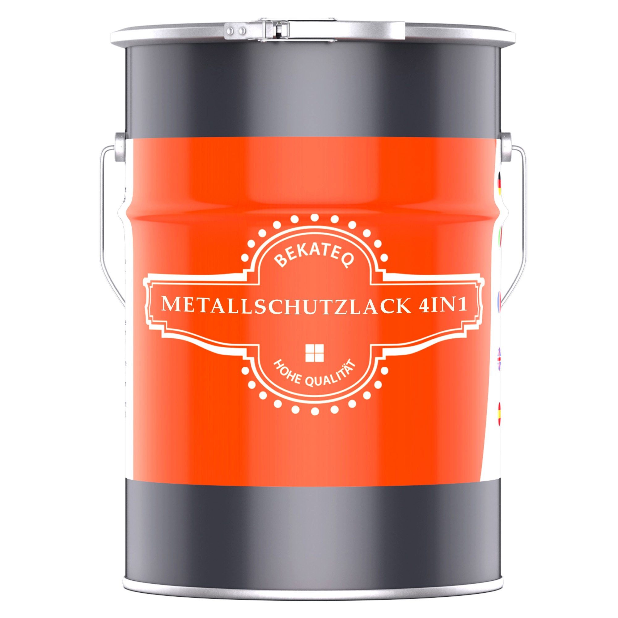 BEKATEQ Metallschutzlack LS-570 Metallschutzlack 4 in 1, Metallfarbe, Metalllack, Rostschutzlack, Heizkörperlack, Kunstharzlack