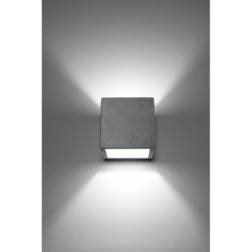 SOLLUX lighting Wandleuchte Wandlampe Wandleuchte QUAD beton, 1x G9
