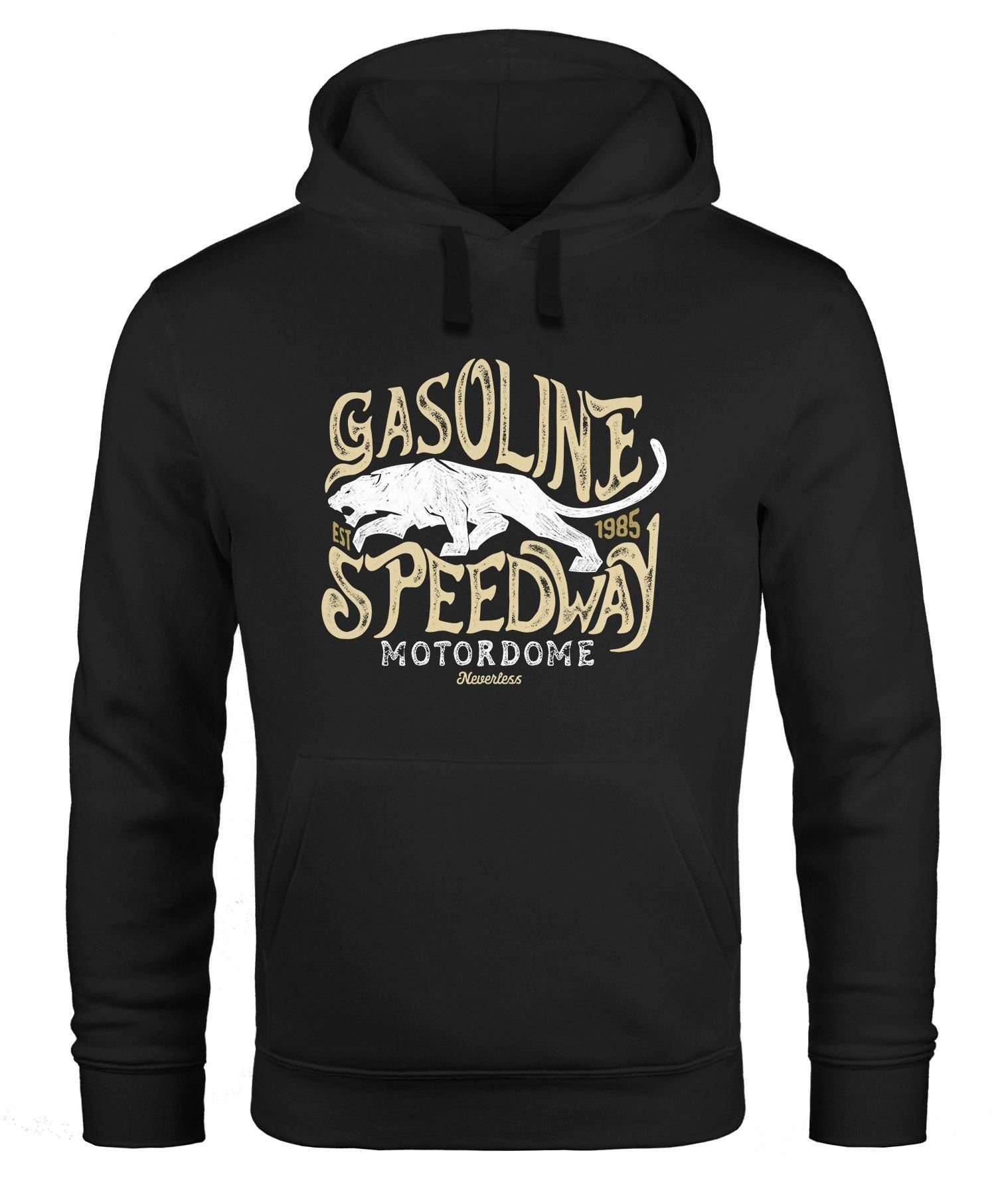 Neverless Hoodie Hoodie Herren Aufdruck "Gasoline günstig online kaufen