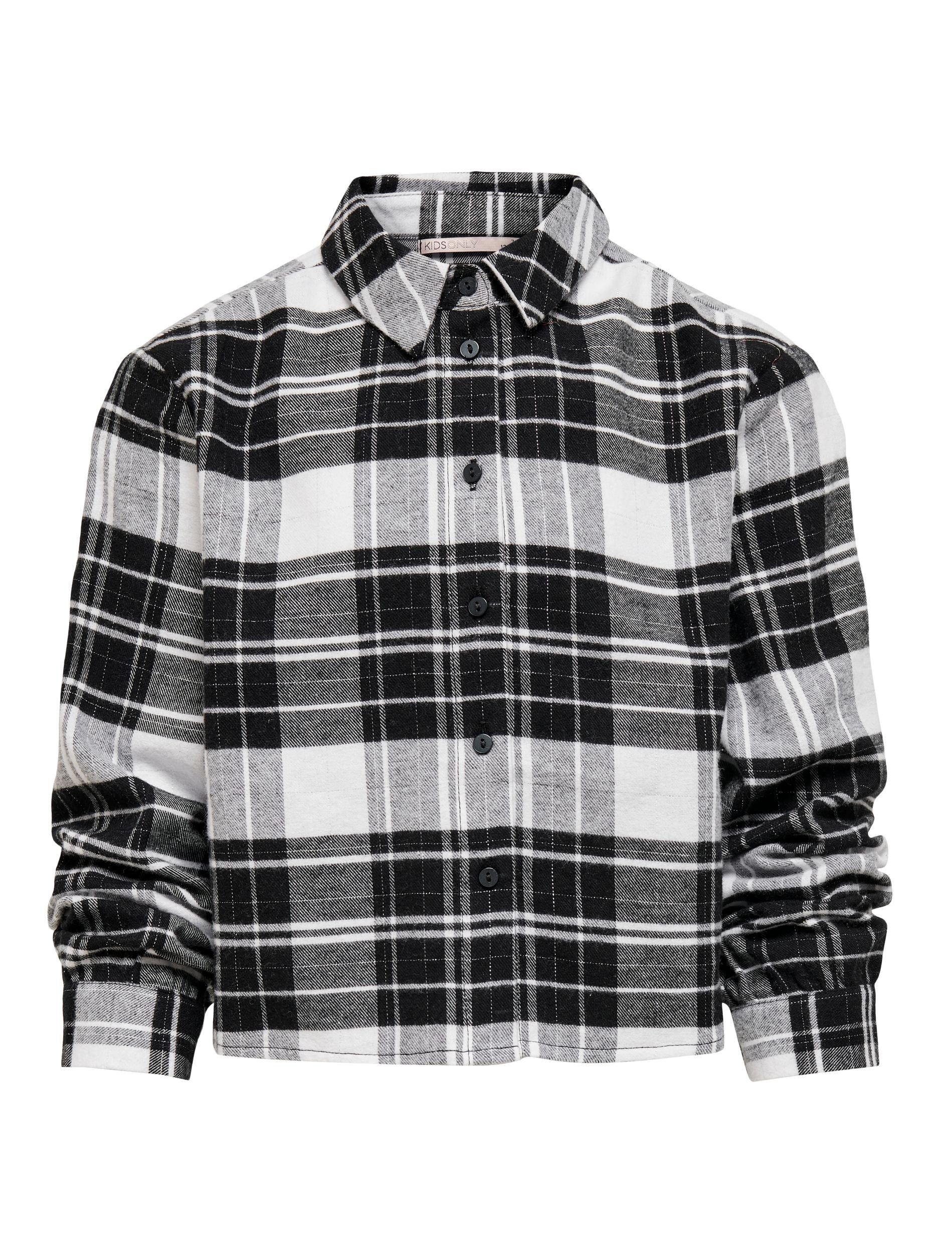 KIDS ONLY Longsleeve Kids Only Mädchen Baumwoll-Hemd mit langen Ärmeln Cloud Dancer 158