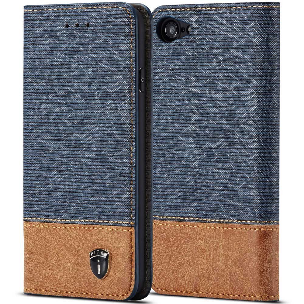 FITSU Handyhülle Handytasche für iPhone SE 2020 Hülle 4,7 Zoll, Handyhülle für iPhone SE 2020 Schutzhülle, Flip Case mit Kartenfach