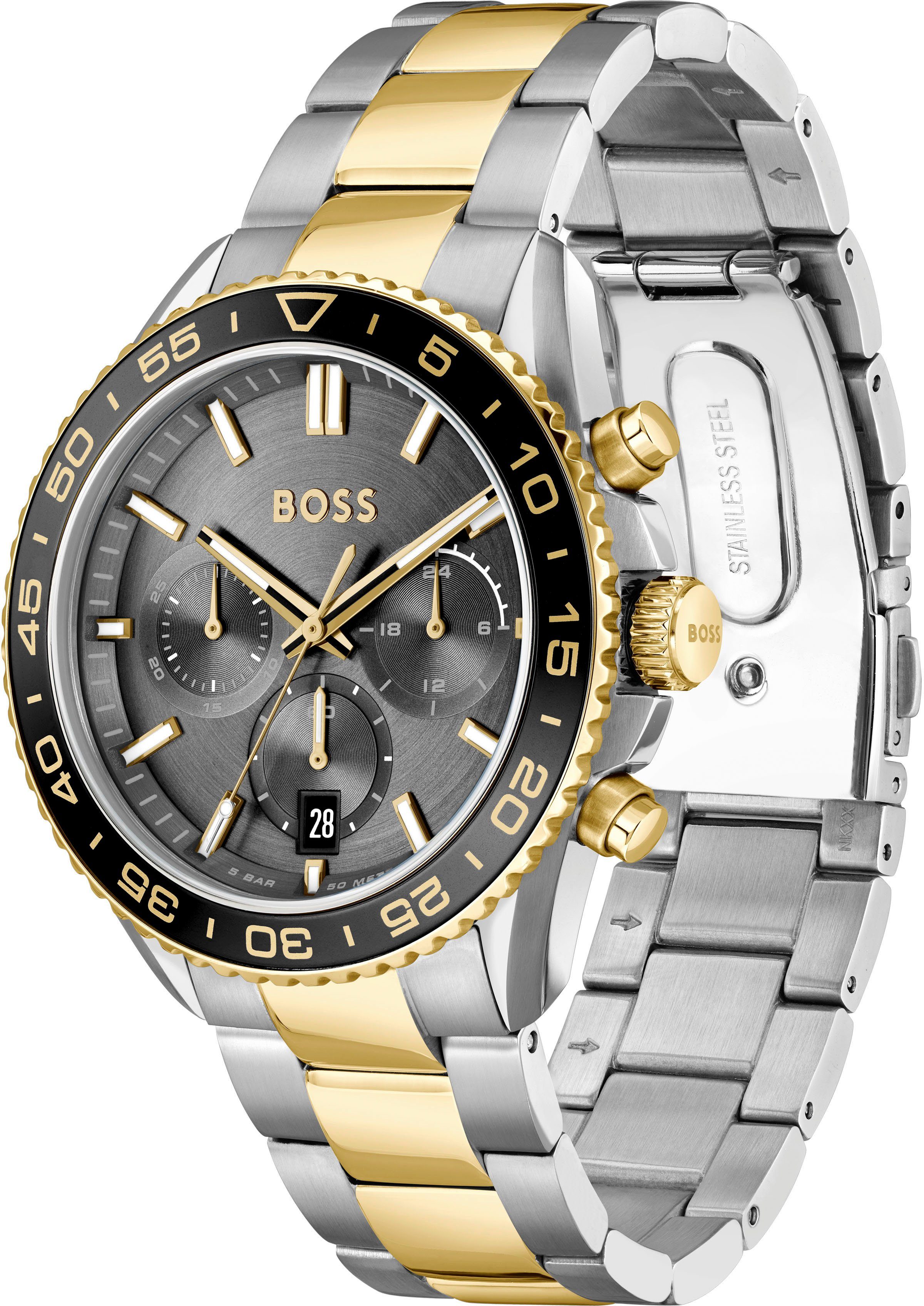 BOSS Chronograph RUNNER 1514144, Quarzuhr, Herrenuhr, Armbanduhr, Stoppfunk günstig online kaufen