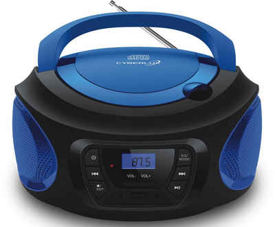 Cyberlux CL-610 tragbarer CD-Player (CD, Kinder CD Player tragbar, Boombox, Musikbox, FM Radio mit MP3 USB)