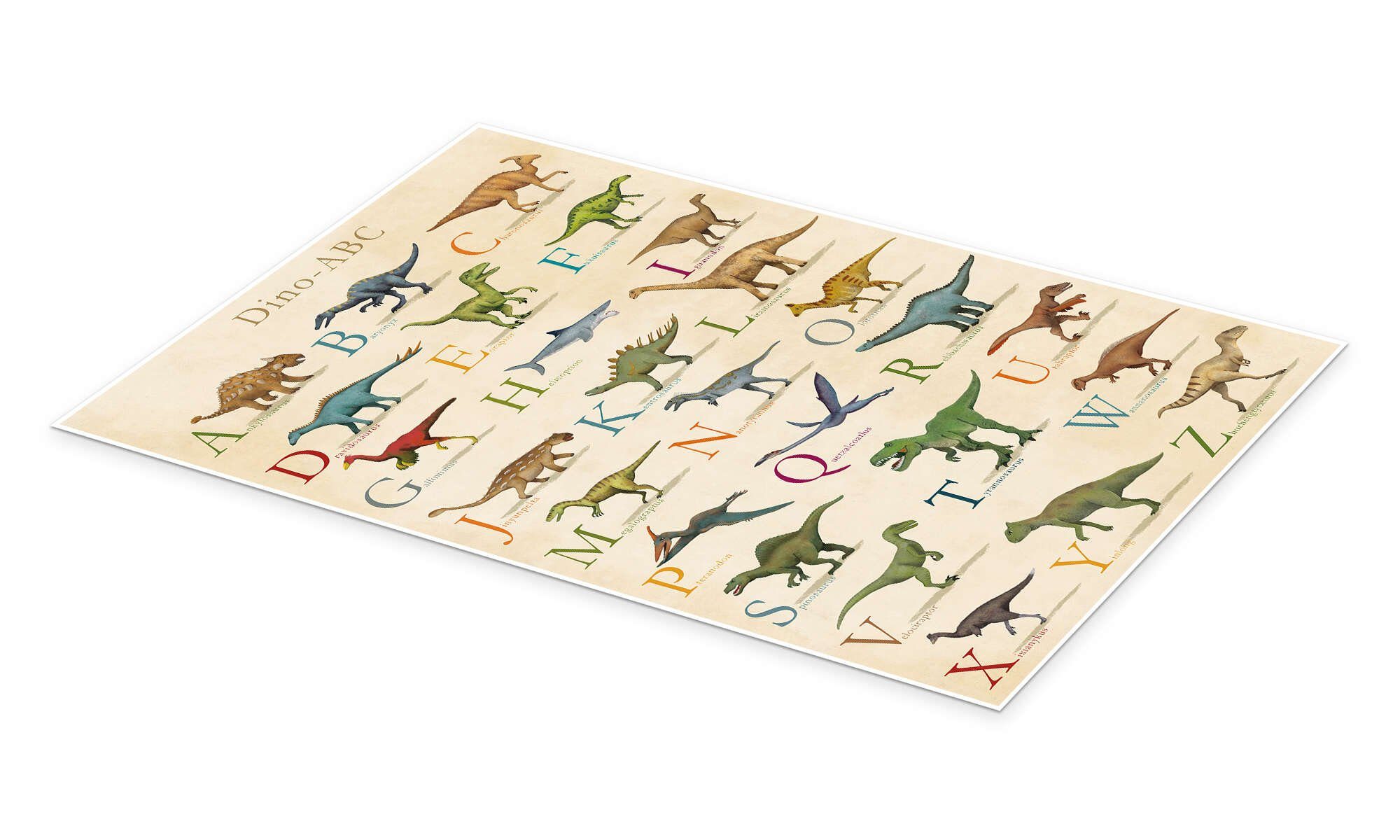 Posterlounge Poster coico, Dino ABC, Klassenzimmer günstig online kaufen