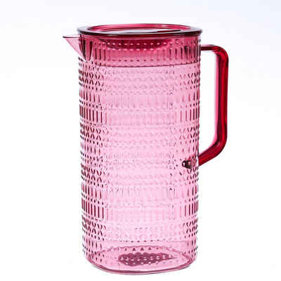 MARELIDA Wasserkrug Kanne mit Deckel Karaffe Krug Wasserkanne Saftkanne 2,3l pink, (1-tlg)