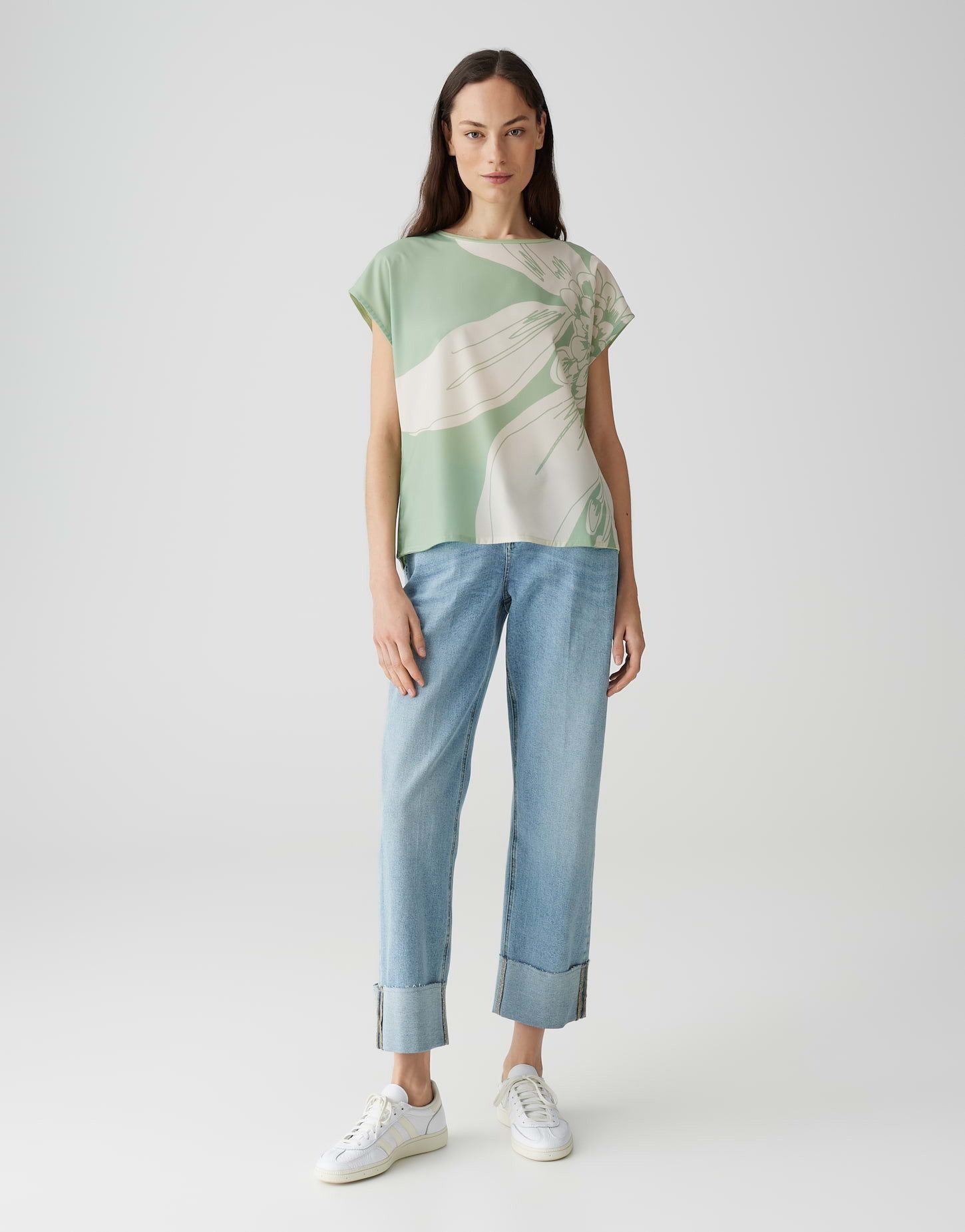 OPUS Print-Shirt SAMELIE PRINT Regular mit floraler Artwork