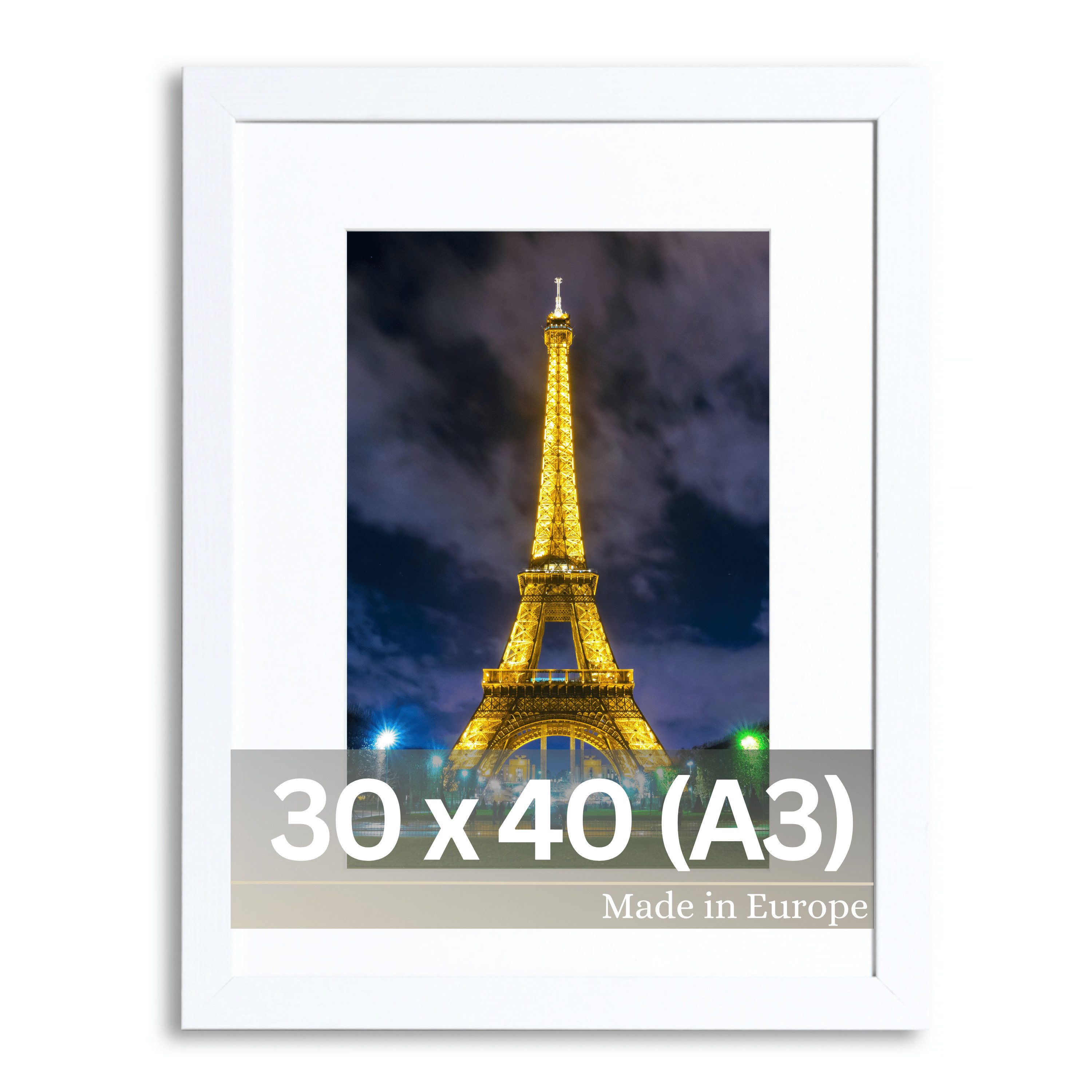 Victor (Zenith) Bilderrahmen Richter, Bilderrahmen Weiß 30x40 cm mit 20x30 günstig online kaufen