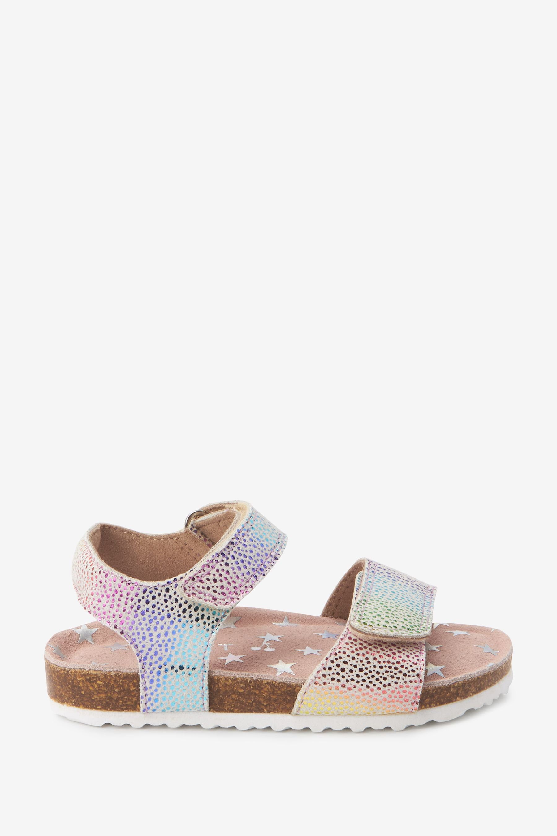 Next Sandale mit Kork-Fußbett, Breite Passform Sandale (1-tlg) Pink Rainbow