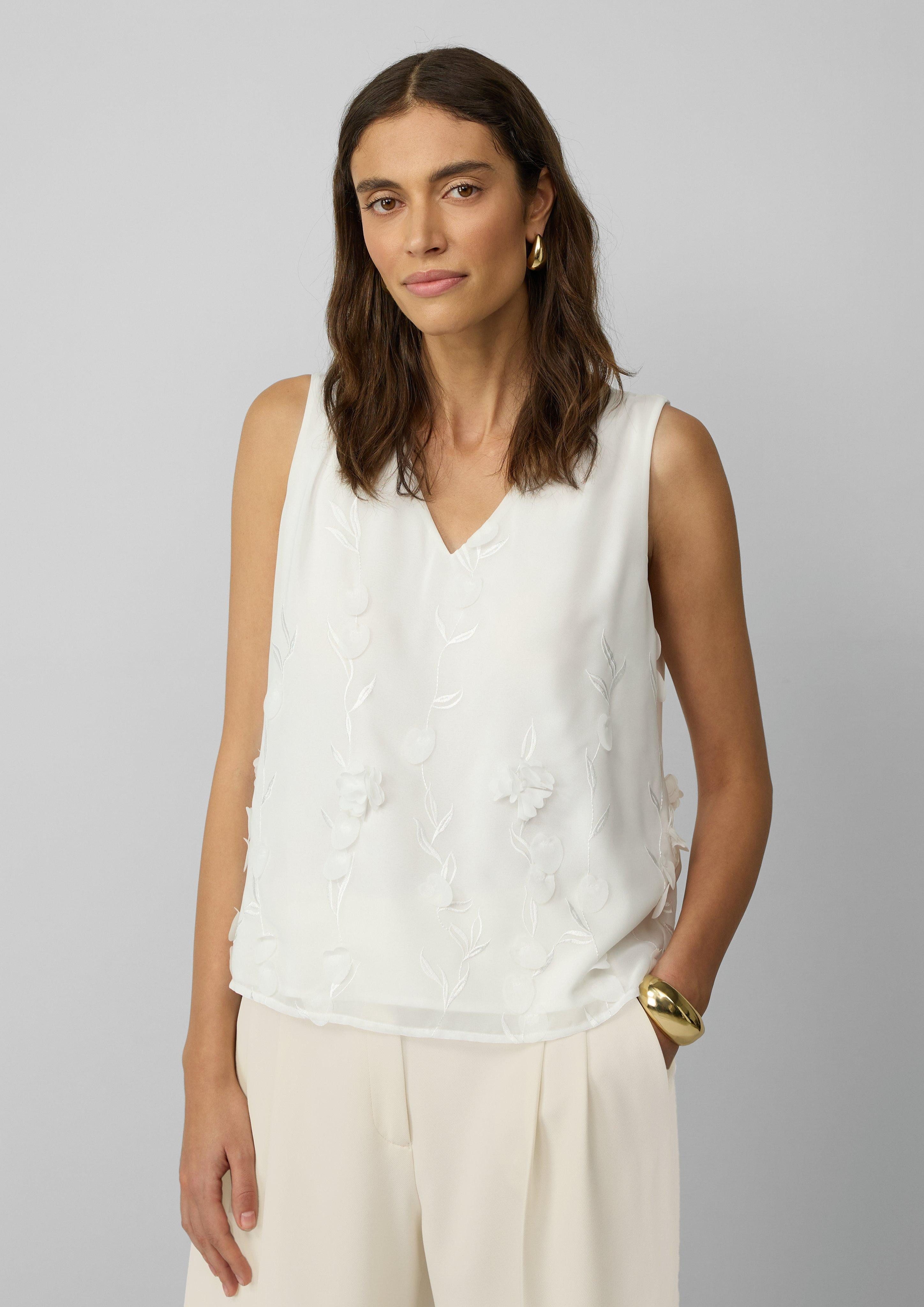 s.Oliver BLACK LABEL Blusentop Ärmellose Bluse günstig online kaufen