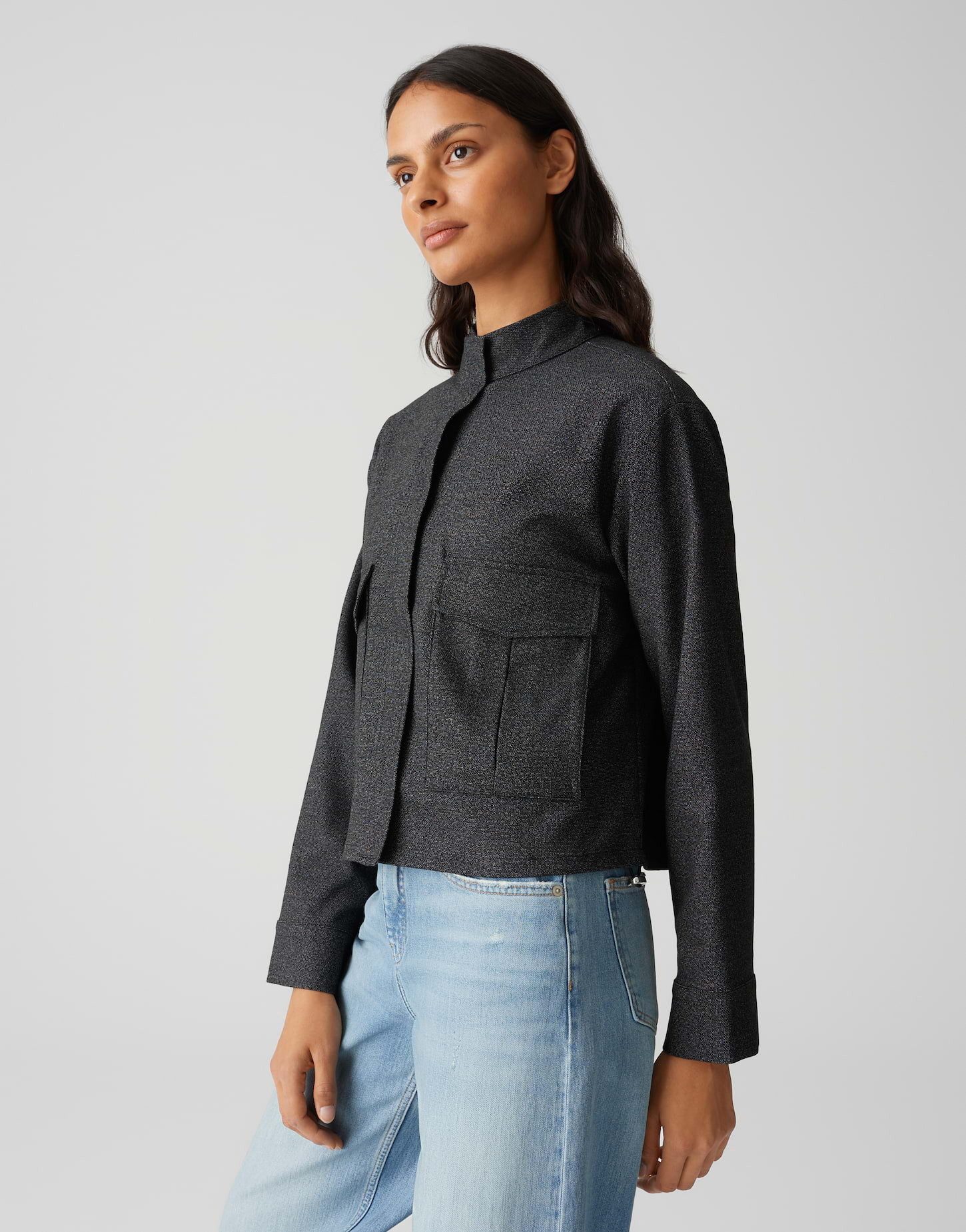 OPUS Kurzblazer Kurzblazer JANDRA Regular aus Viskose Mix