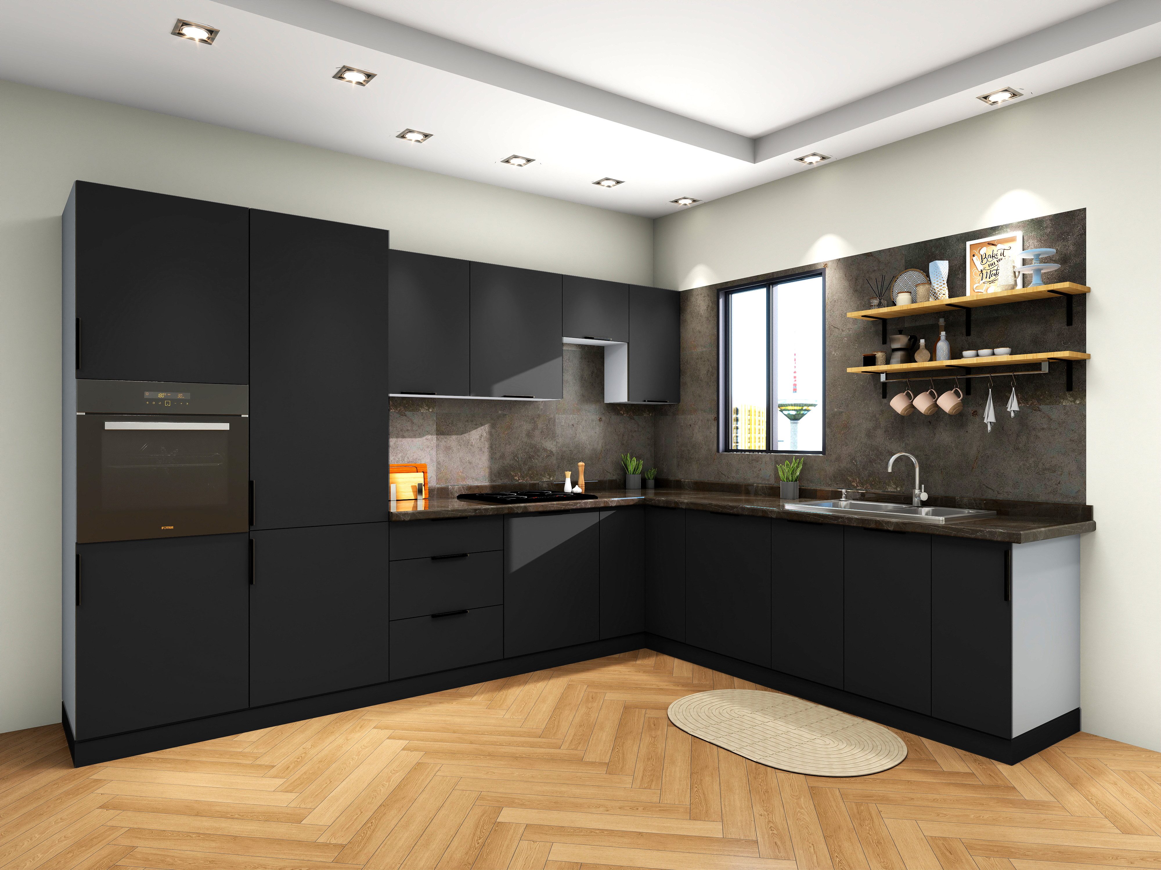 ROYAL24_MARKT Winkelküche - K210-G 330 x 260 cm - Mina (L) - Premium Küchen Design, (Komplett Set), Top Materialien - Zeitloser Stil - Beste Verarbeitung