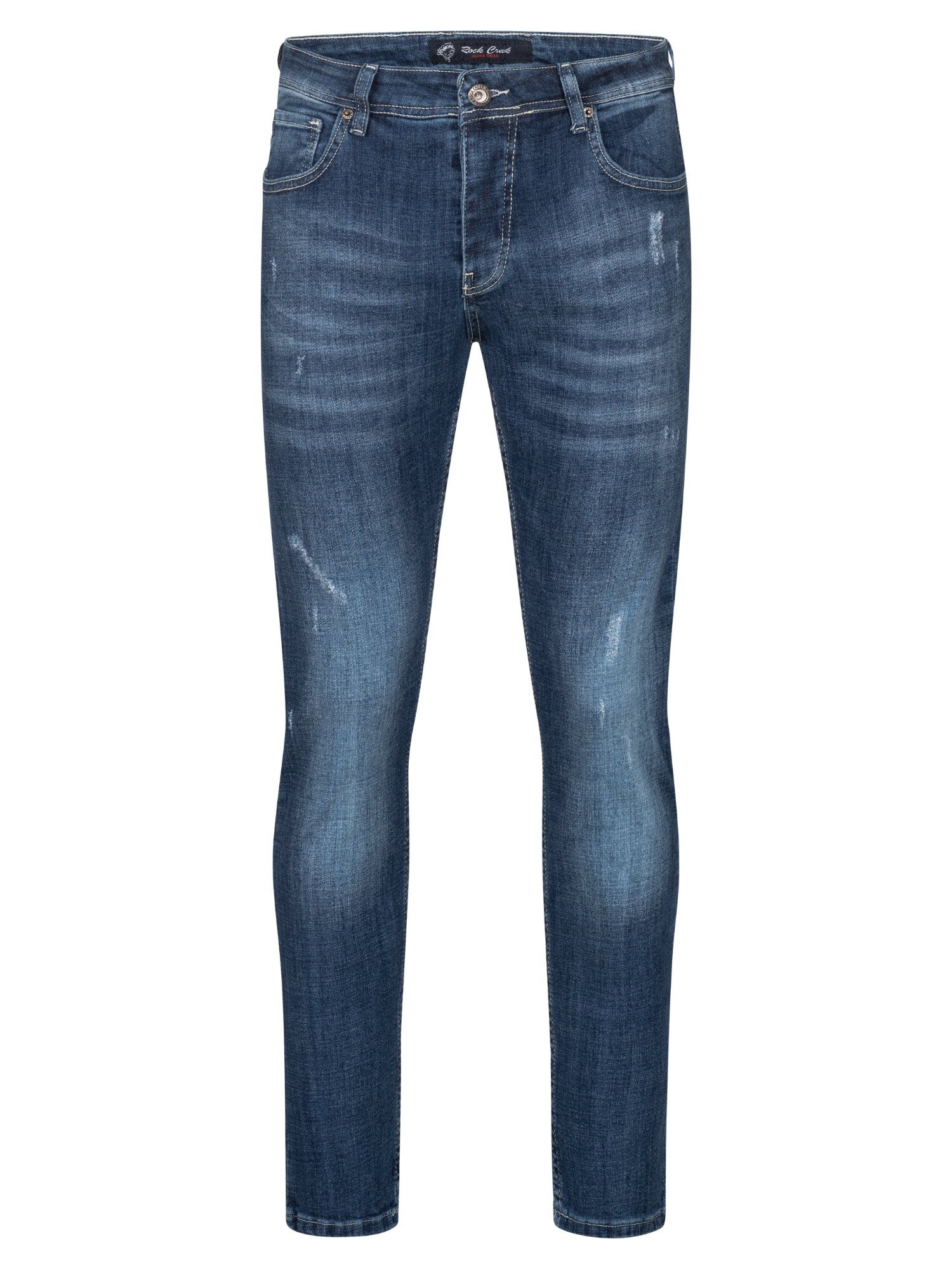 Rock Creek Regular-fit-Jeans Herren Jeans Stonewashed Blau RC-2410 – Bild 5 von 5