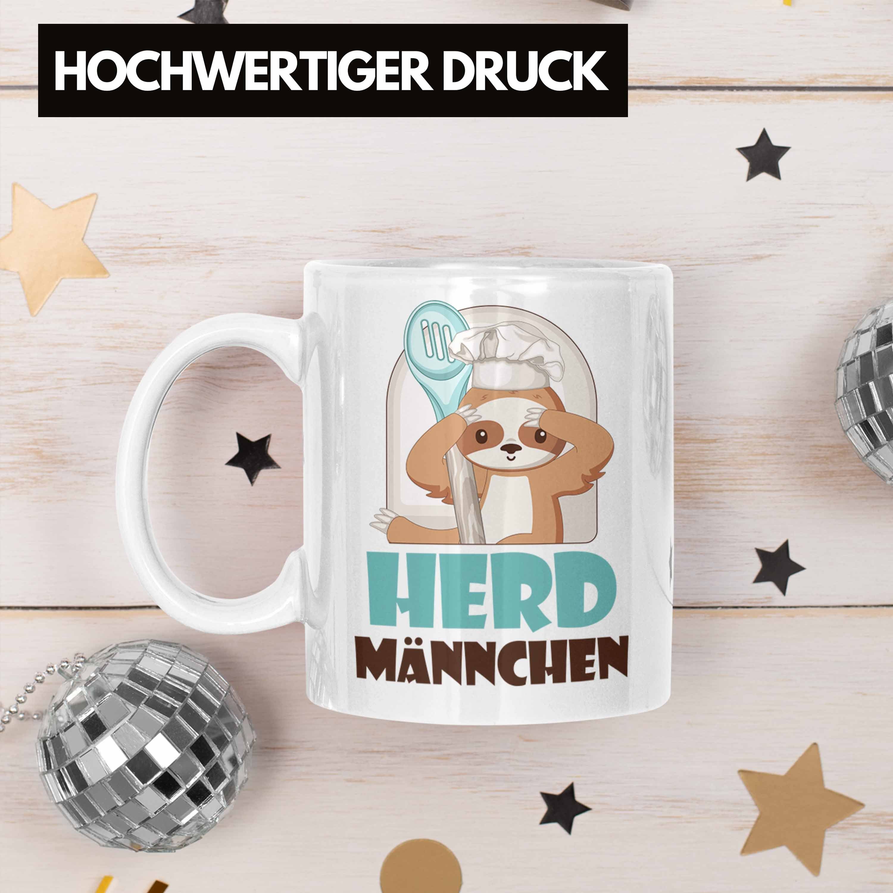 Tasse Tasse Trendation Geschenkiee - Geschenk Trendation Koch Weiss für Herd-Männchen Köche