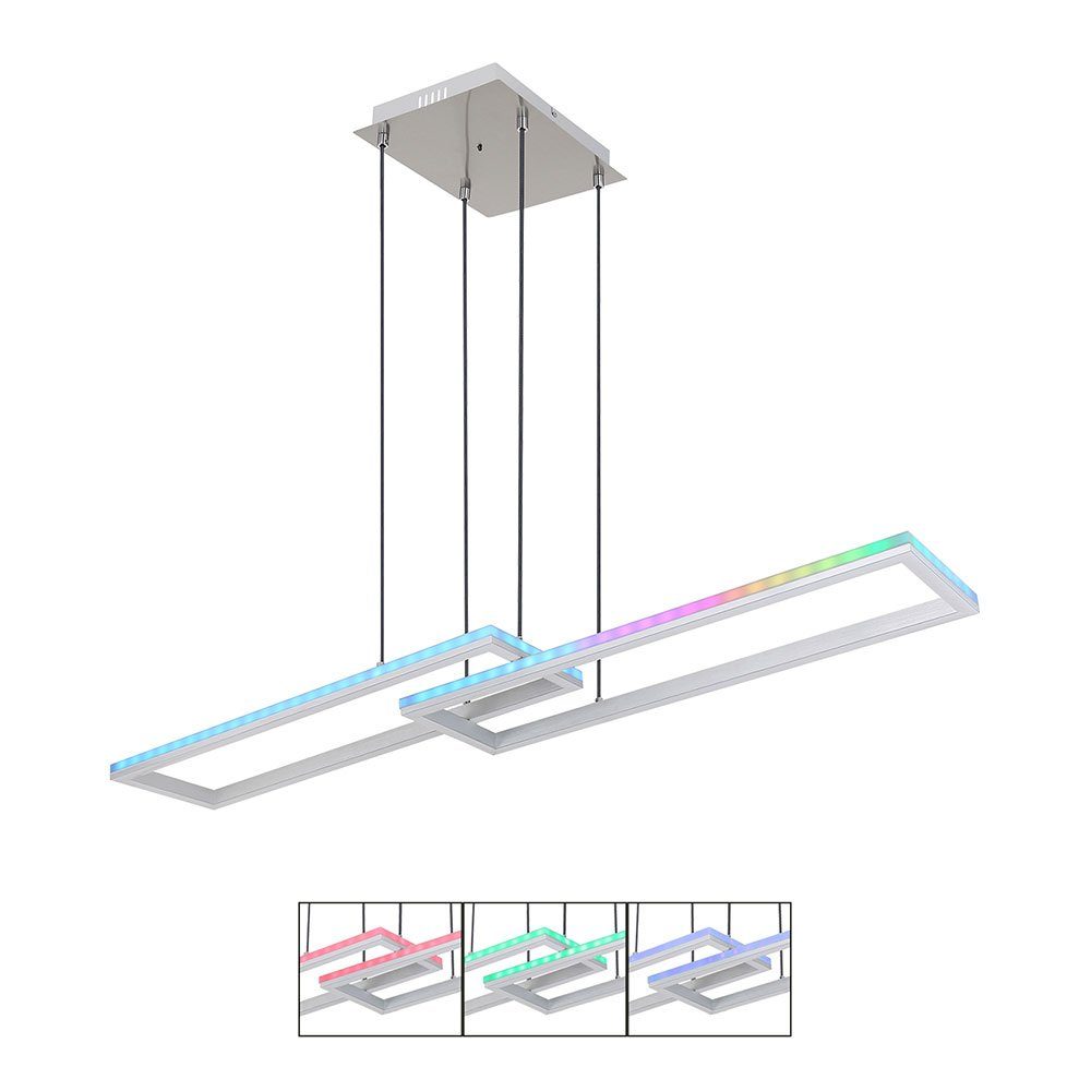 RGB-Farbwechsler LED Globo Deckenleuchte, Dimmbar LED Hängeleuchte Pendellampe Deckenlampe