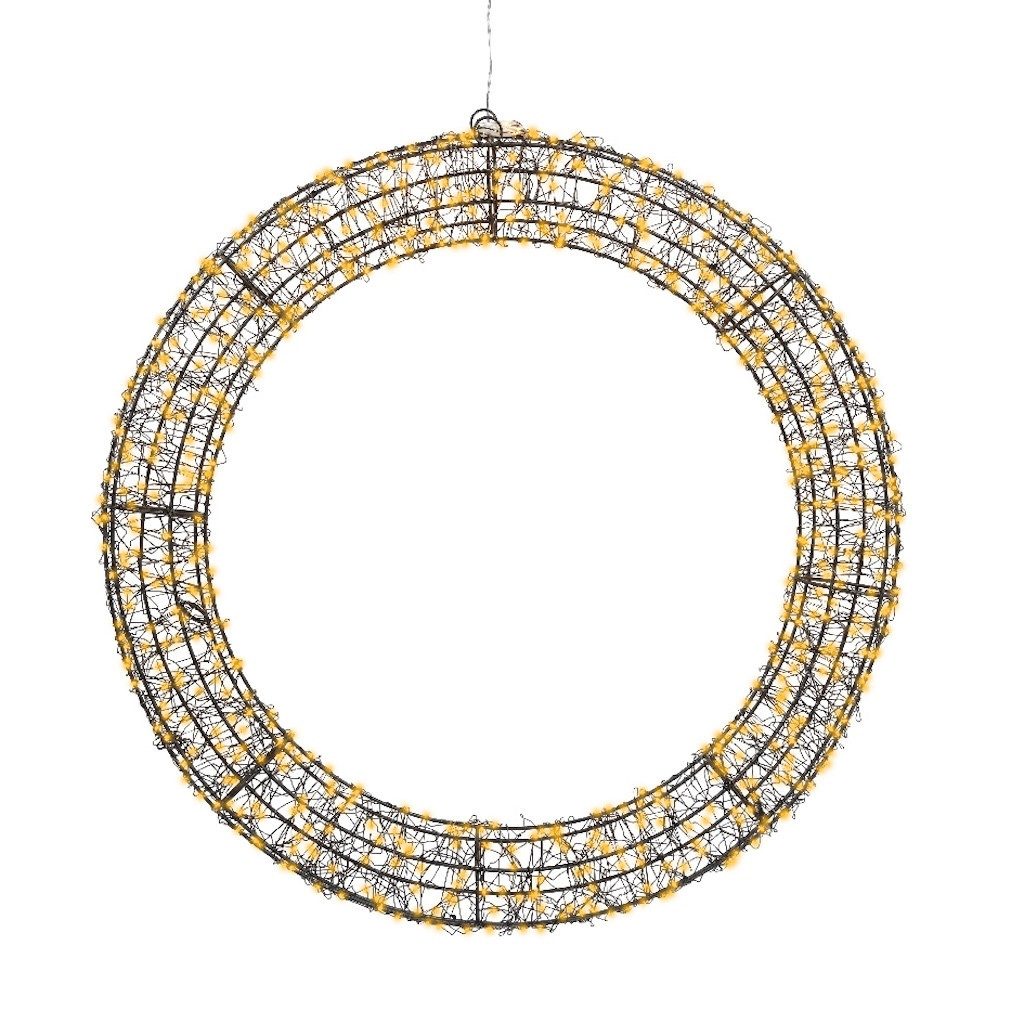 Kaemingk Dekokranz Lumineo LED-Kranz Metall schwarz, günstig online kaufen