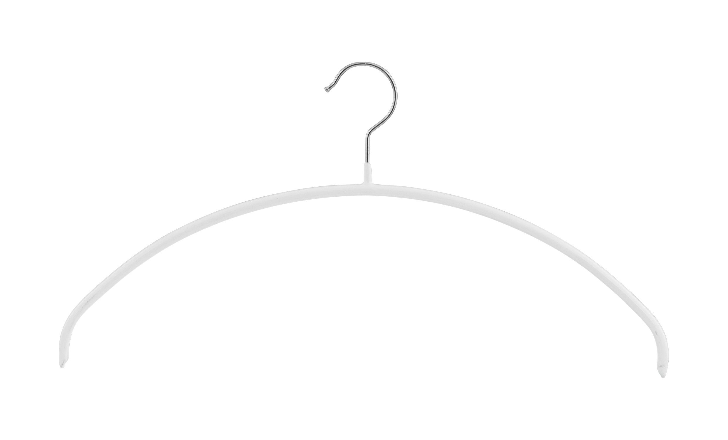 MAWA Kleiderbügel MAWA profiliertem Weiß ummantelt, für ganzflächig Stück 10 Oberbekleidung, Kinderbekleidung, Economic/P aus Stahlband, drehbarer Haken, Bügel geeignet rutschhemmend