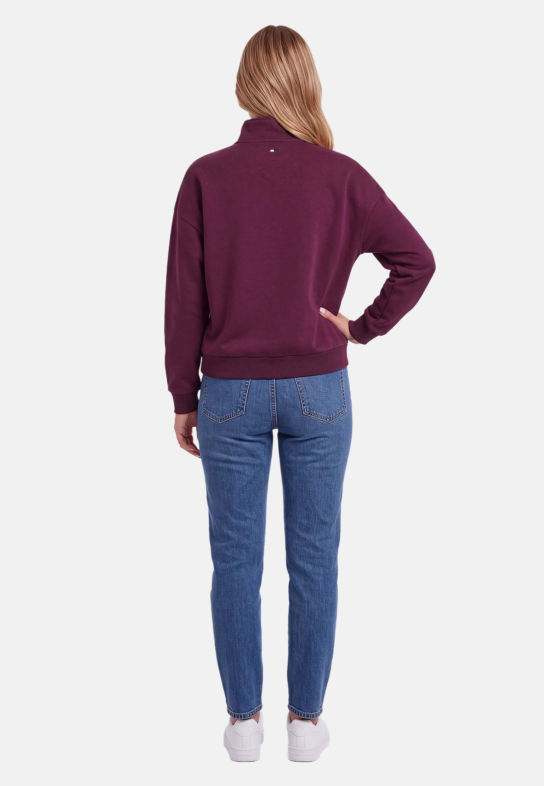 U.S. Polo Assn. Sweatshirt mit Stehkragen und gesticktem Brustlogo Weiches Damen-Sweatshirt mit Rippbündchen und normaler Passform – Bild 4 von 5