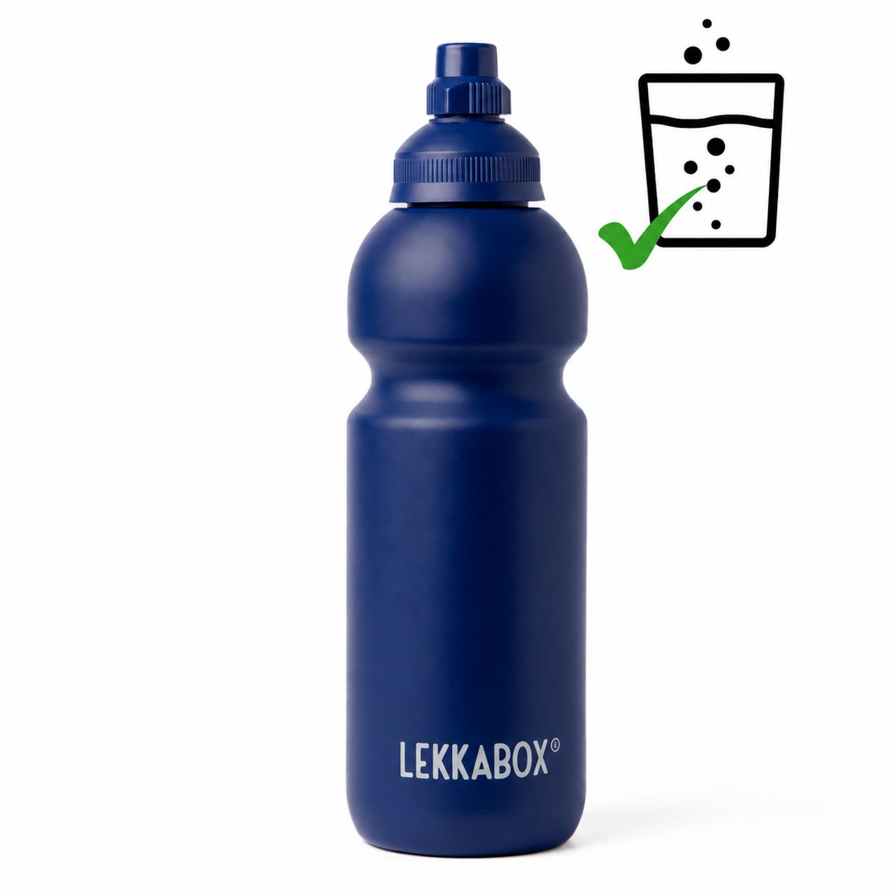 LEKKABOX Trinkflasche Kohlensäure geeignete Trinkflasche für Kinder 600ml Sport Sprudel, Leicht und auslaufsicher auch bei kohlensäurehaltigen Getränken