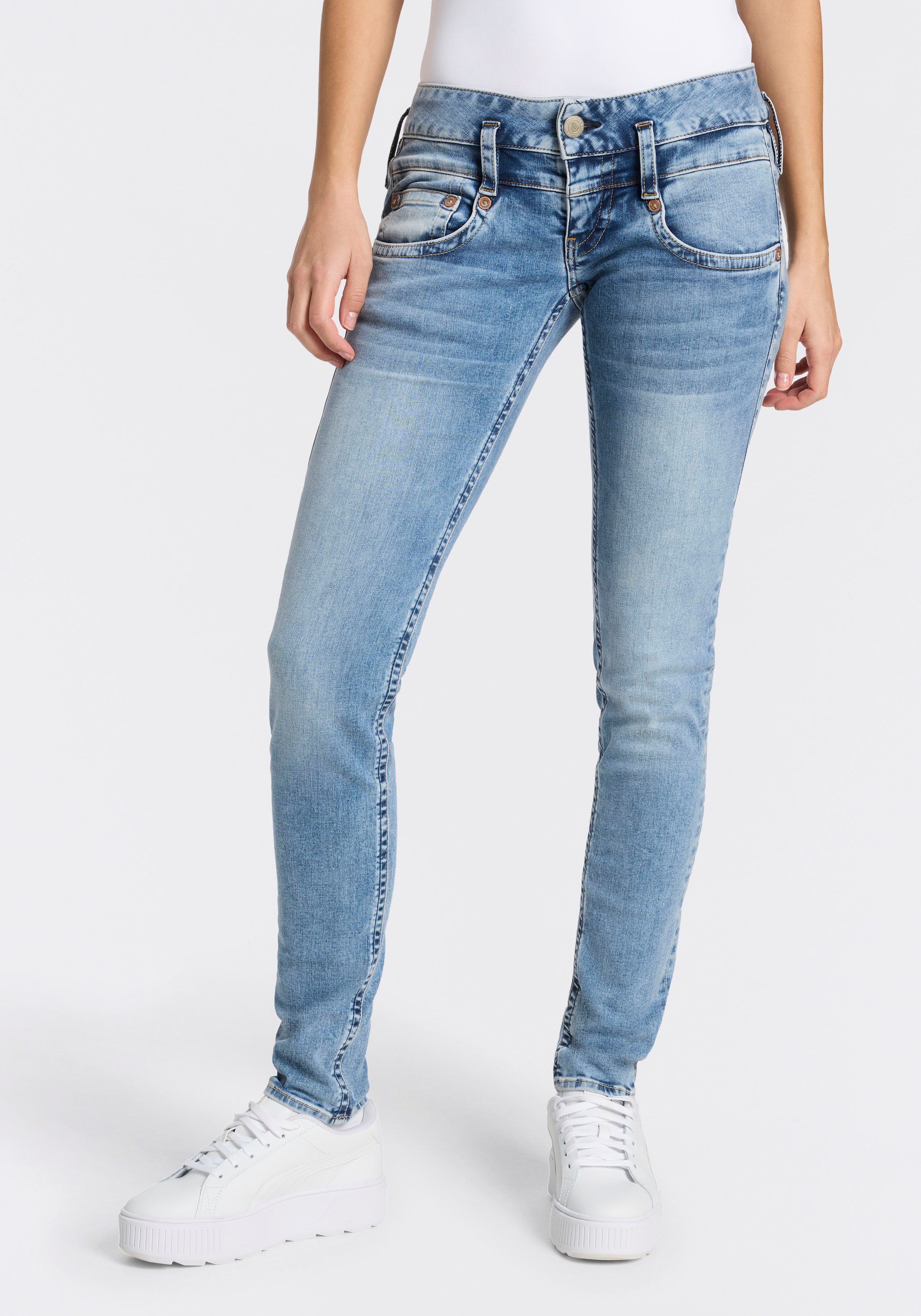 Herrlicher Slim-fit-Jeans Pitch Slim Denim aus Stretch-Denim