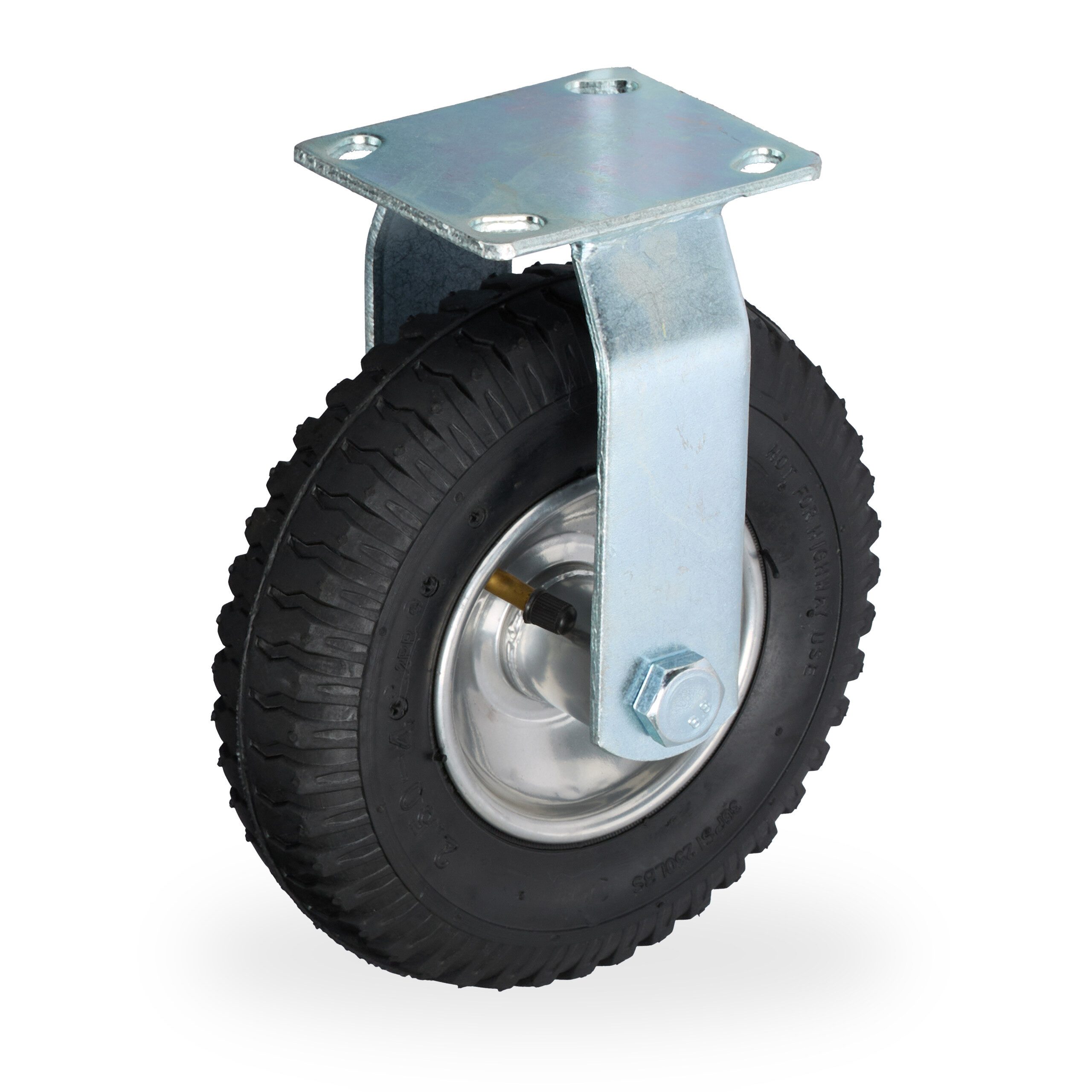 relaxdays Schwerlastrolle Bockrolle 2.50-4, (1-St), Schwarz-Silber