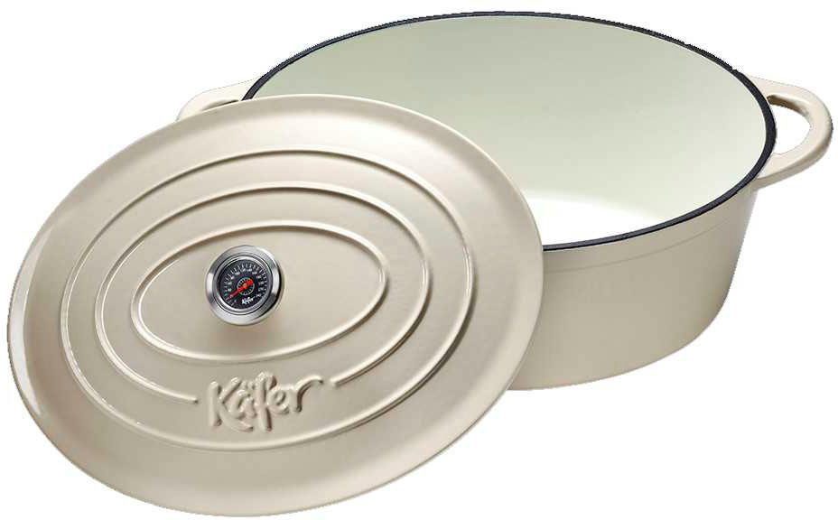 Käfer Кастрюли жаровни, Gusseisen (1-tlg), Induktion, 6,7 Liter, oval