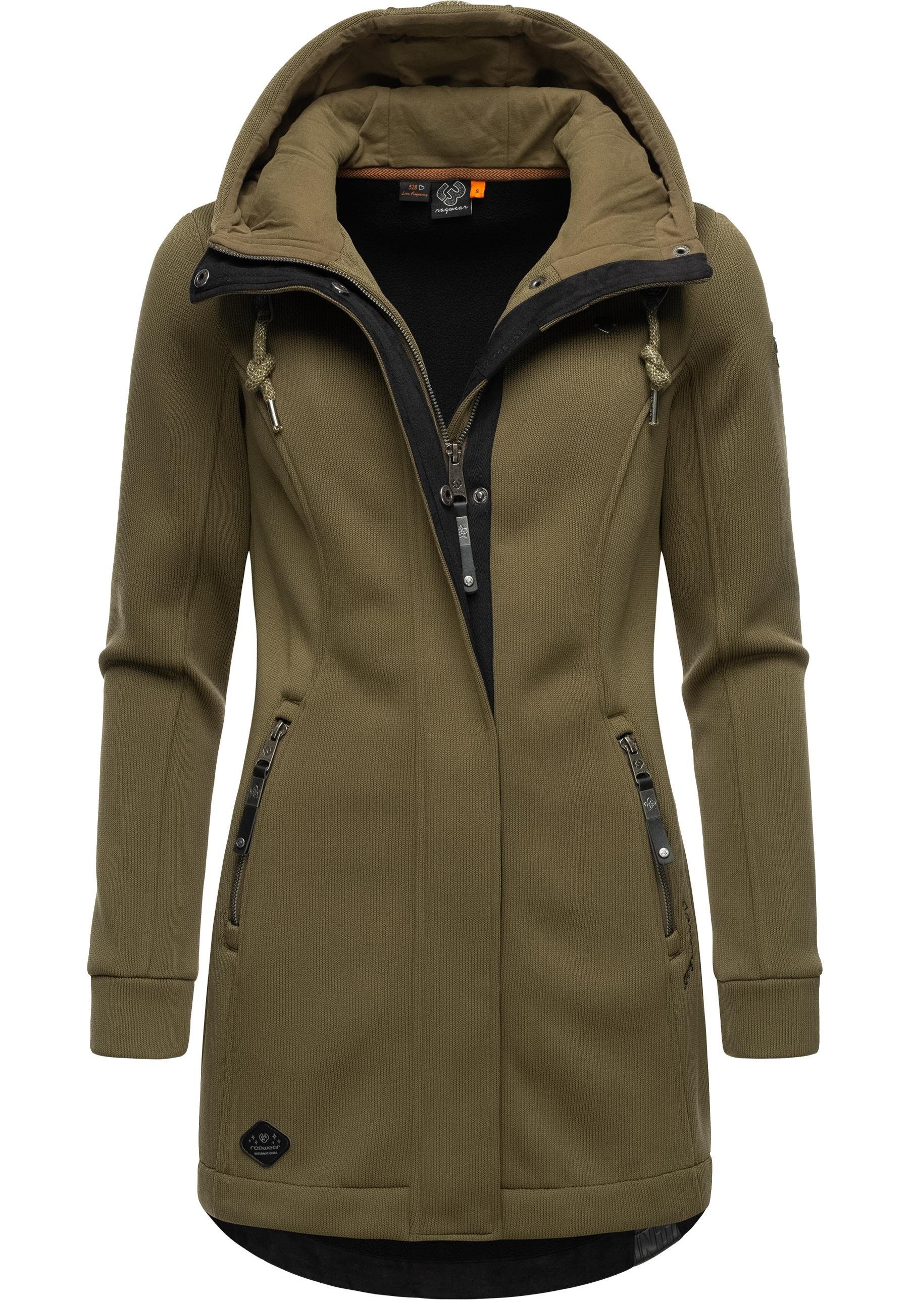 Ragwear Kapuzensweatjacke Letti Bonded Sportliche Kapuzenjacke in Feinstrick-Optik – Bild 4 von 5