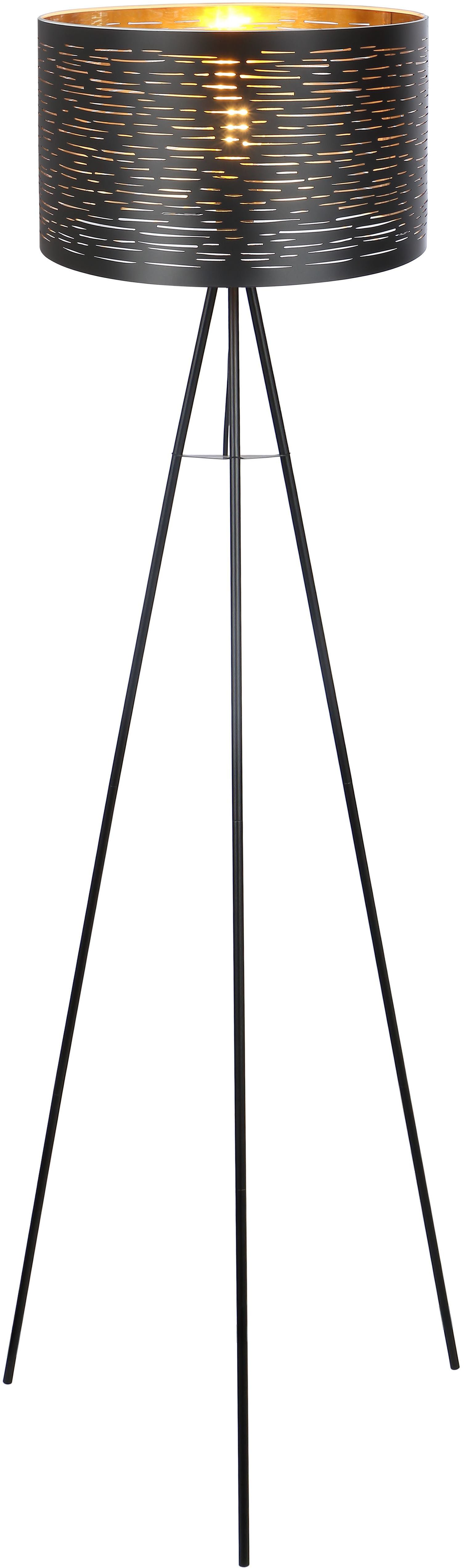 GLOBO LIGHTING Stehlampe TUNNO, ohne Leuchtmittel, Stehleuchte/goldfarben/Wohnzimmer/Schlafzimmer/ø: 690mm