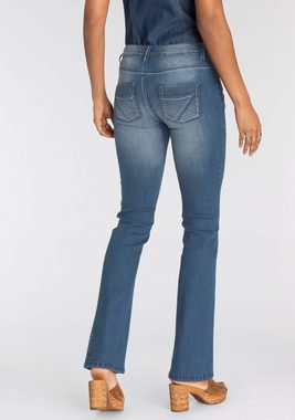 Arizona Bootcut-Jeans mit Kontrastnähten Mid Waist