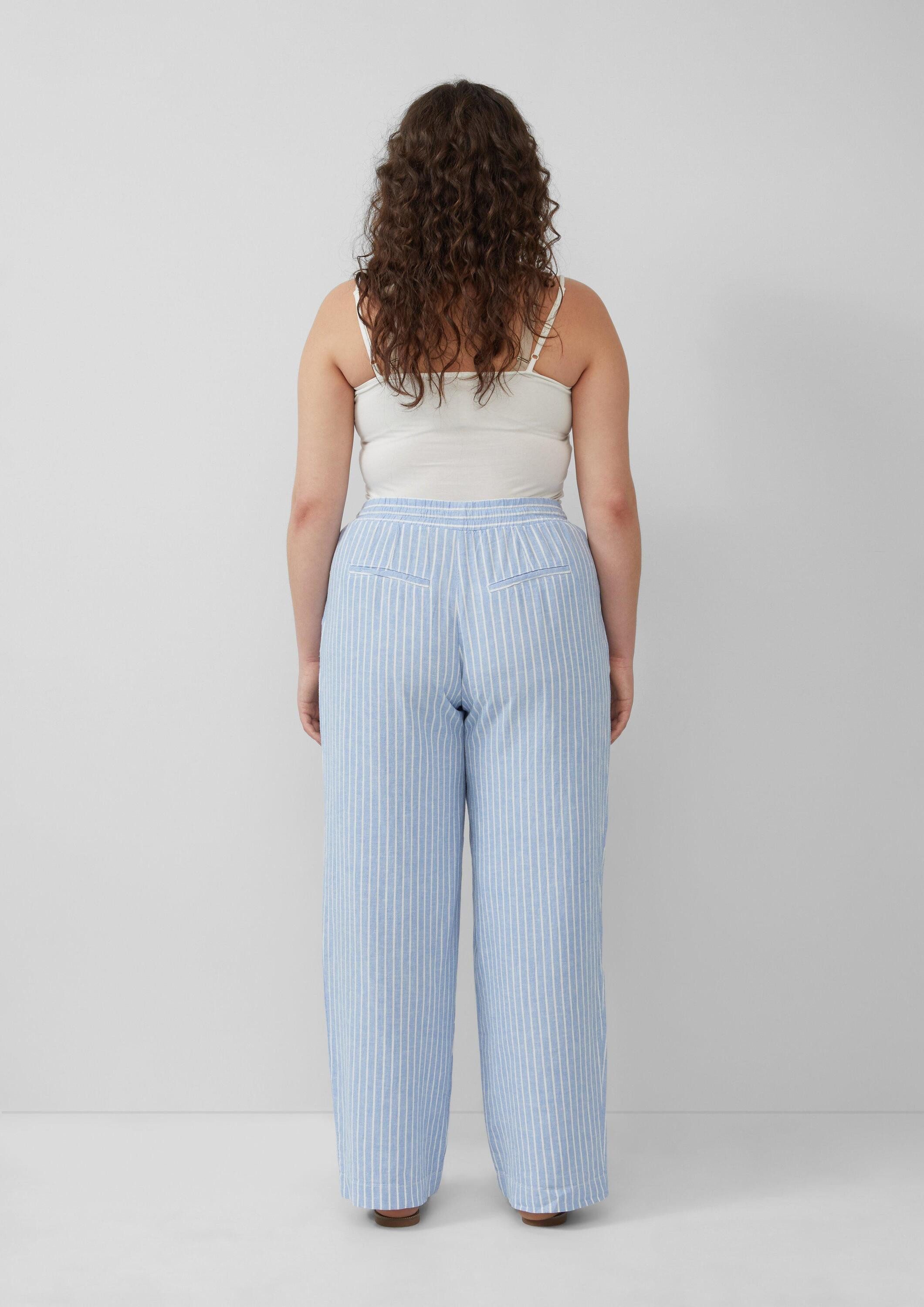 s.Oliver Chinos Hose Wide-Leg-Hose aus Leinemix