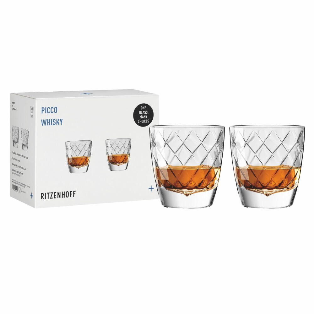 Ritzenhoff Whiskyglas 2er Set Picco Cappuccino, 2-tlg., Kristallglas