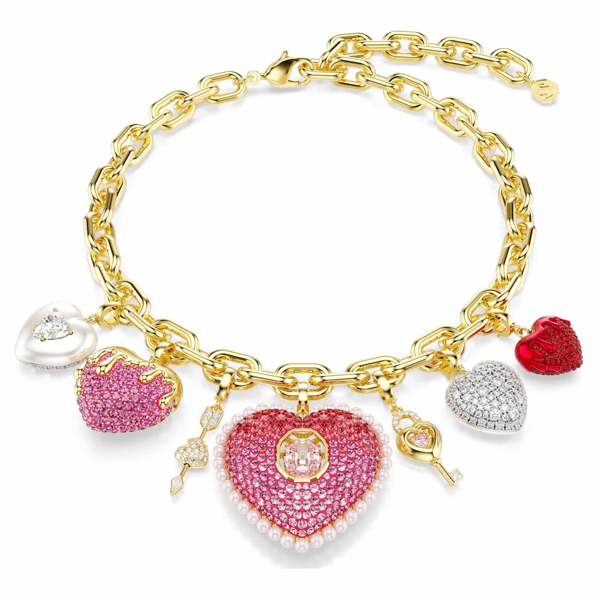 Swarovski Kette mit Anhänger Swarwovski Halskette mit Charms Idillya 5742956 Gold plattiert (1-tlg)