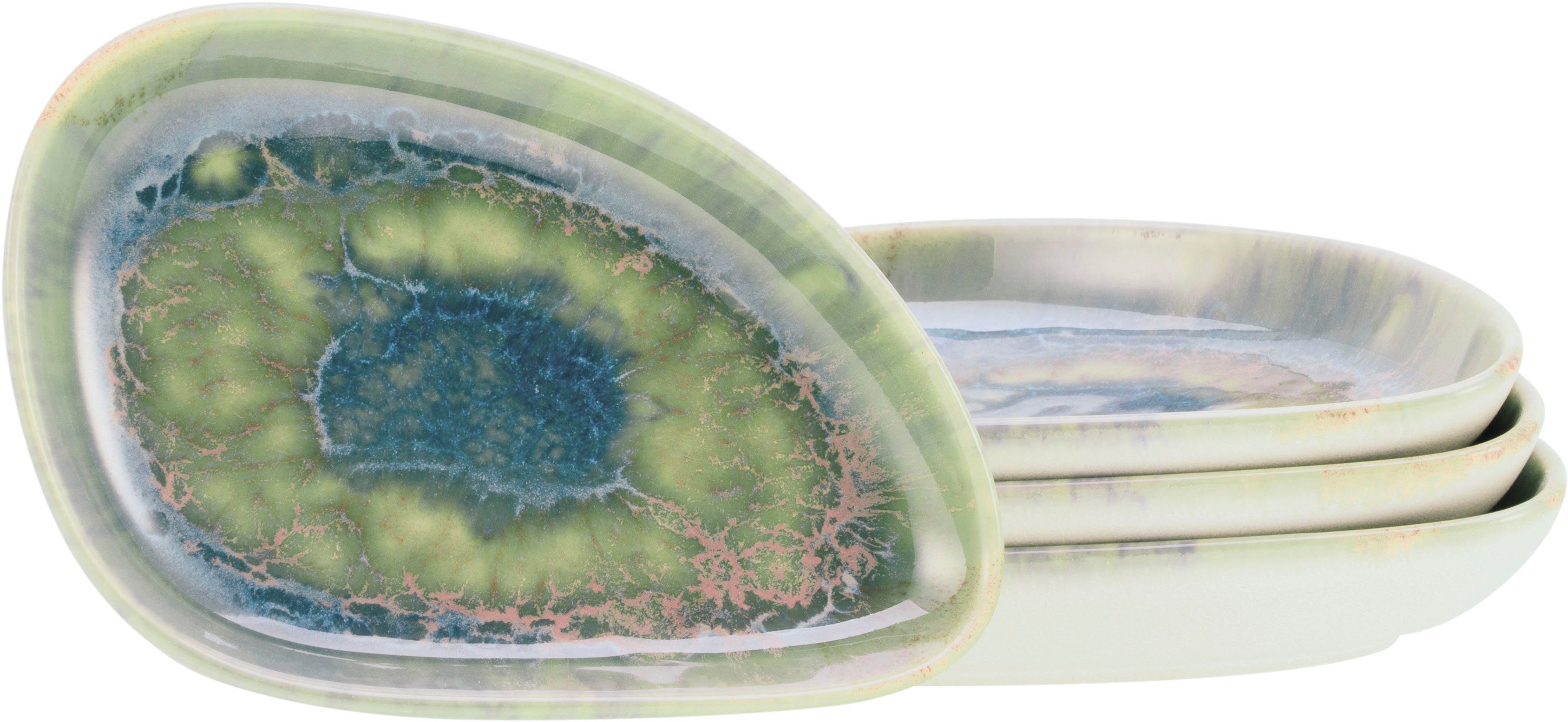 CreaTable Schale Yuki, Steinzeug, (Set, 4-tlg), Beilagenschale, reaktiver Digitaldruck