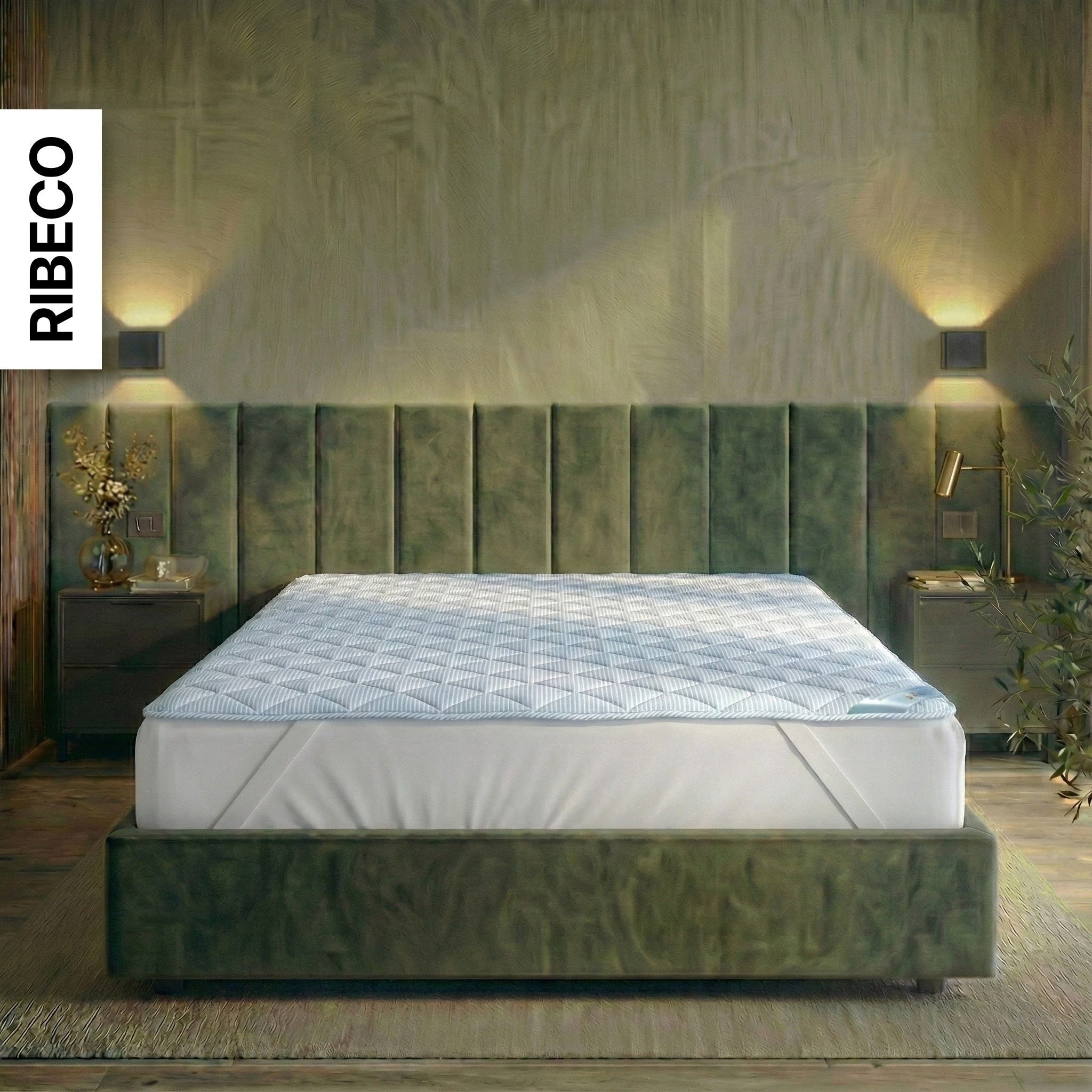 Matratzenauflage Top Cool, Auflage 90x200 cm, 120x200 cm, 180x200 cm, wendbar RIBECO, Matratzenschoner, mit über 1.400 positiven Kundenbewertungen! – Bild 2 von 5