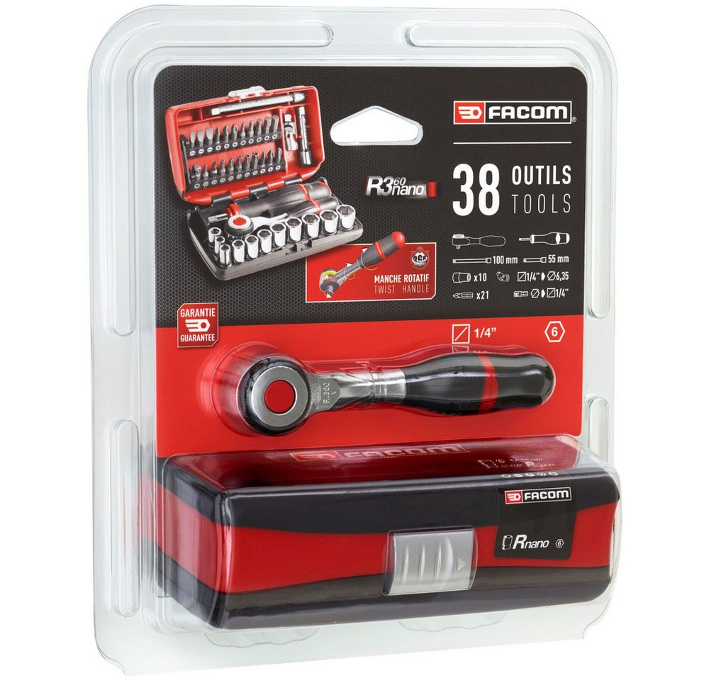 Thumbnail - Facom Steckschlüssel Facom Steckschlüsselsatz metrisch 1/4" (6.3 mm) 17teilig R.360NANOPB