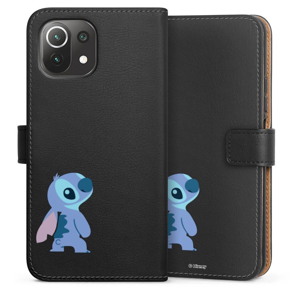 DeinDesign Handyhülle Lilo & Stitch Fanartikel Disney Stitch Smiling, Xiaomi Mi 11 Lite 5G NE Hülle Flip Case Klapphülle Handytasche Leder