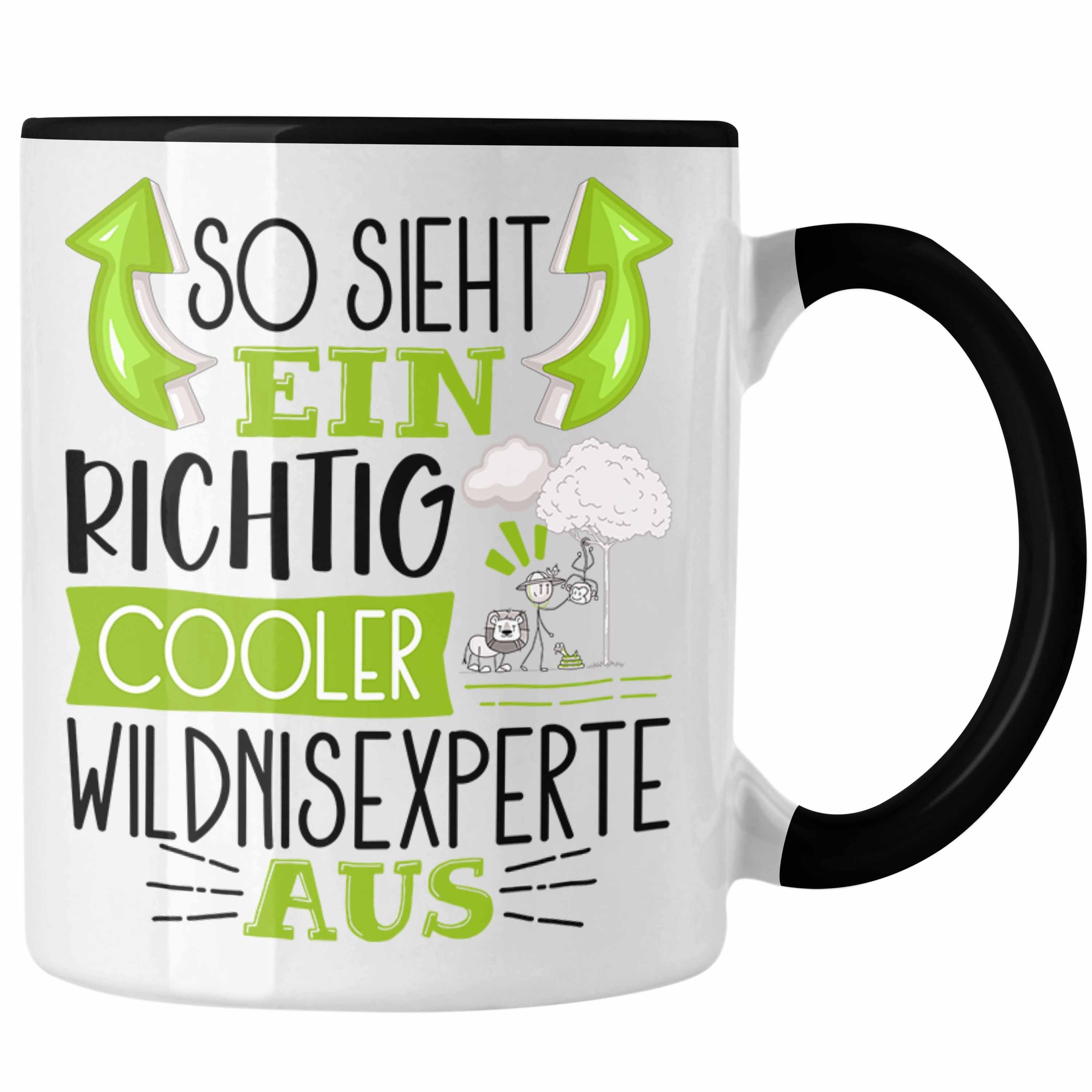 Trendation Tasse So Sieht Ein Richtig Cooler Wildnisexperte Aus Tasse Geschenk für Wild Schwarz | Teetassen