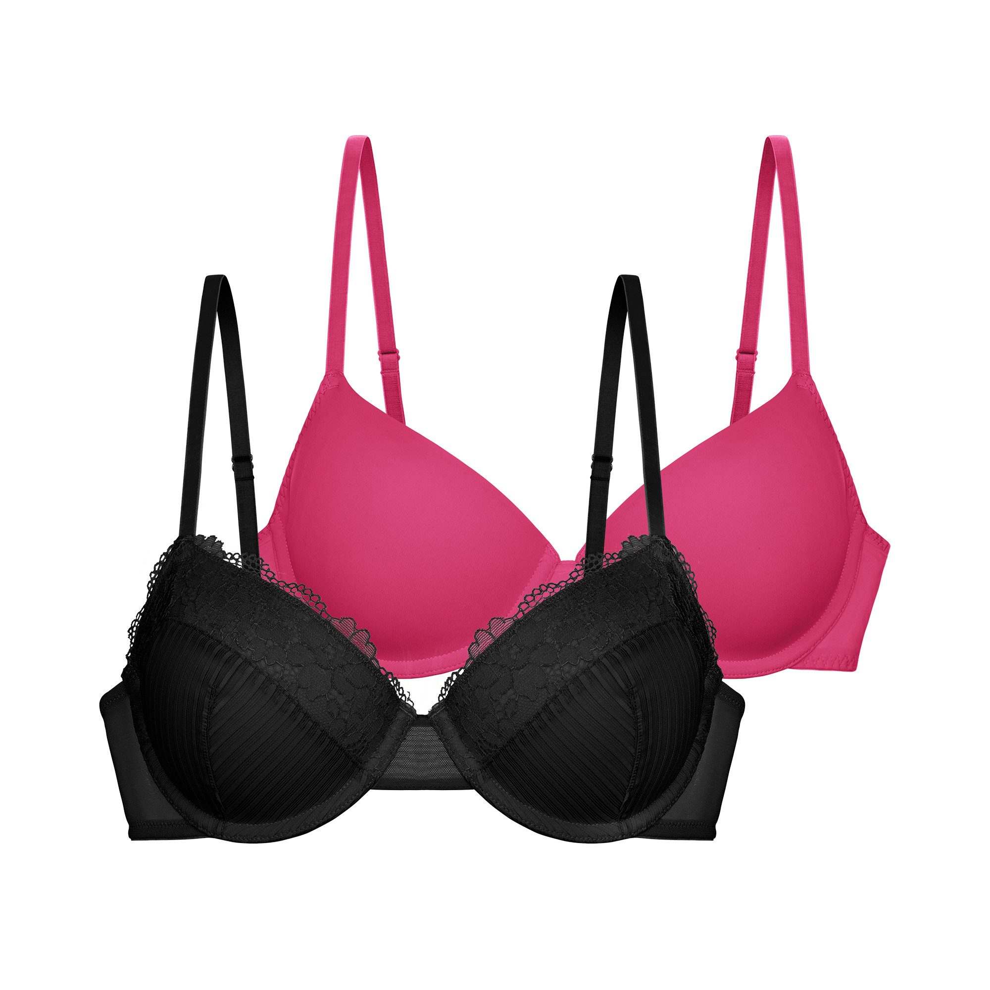 Dorina Bügel-BH MURIEL (2er Pack) mit zarten Spitzen- und Strukturakzenten günstig online kaufen