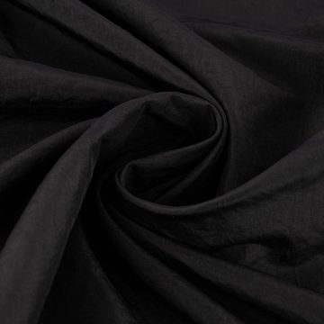 SCHÖNER LEBEN. Stoff Taftstoff Crushed Bekleidungsstoff einfarbig schwarz 1,40m Breite, pflegeleicht