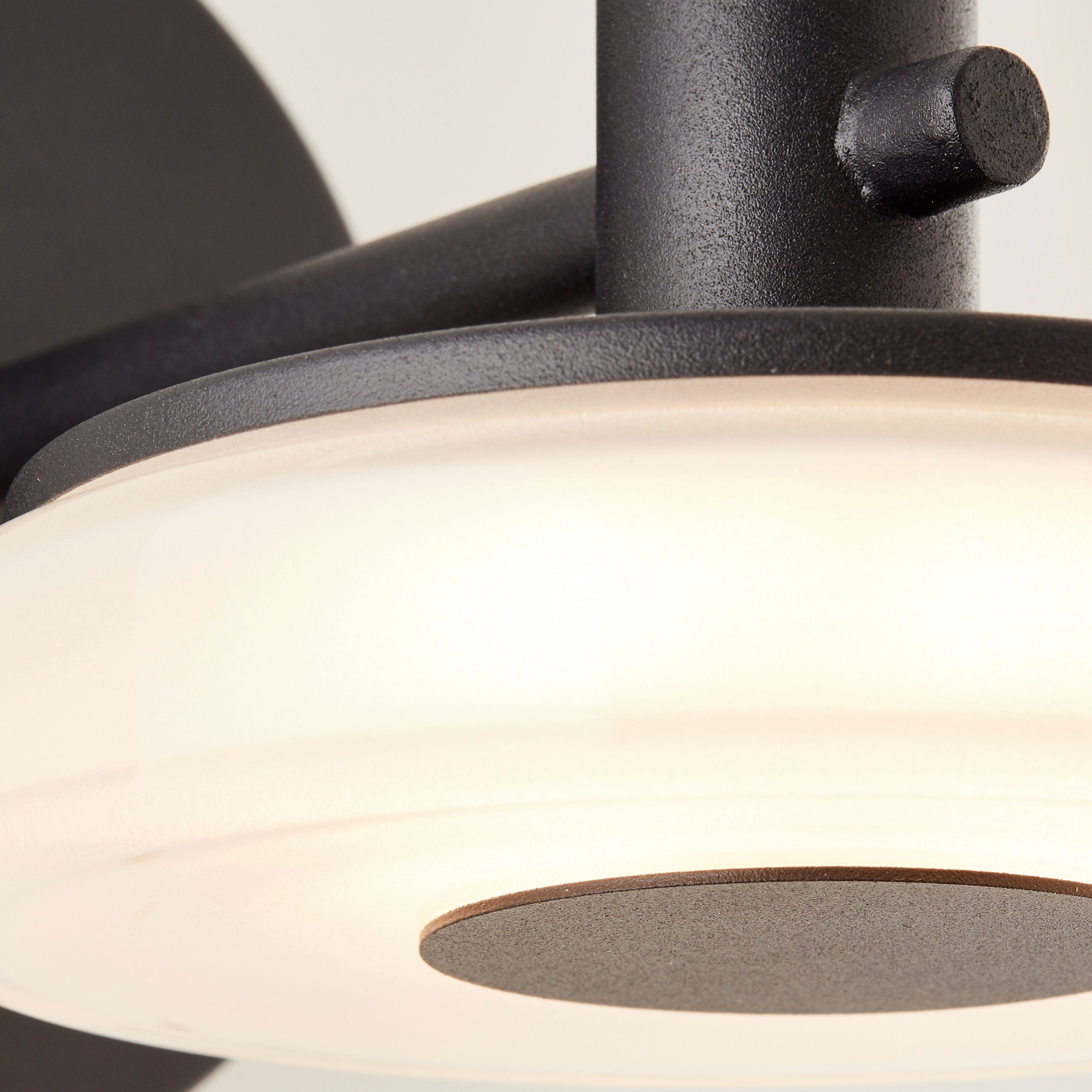 Seaham 1x LED Metall/Glas, schwarz, Brilliant Außen-Wandleuchte integrie Seaham, Außenwandleuchte LED LED sand
