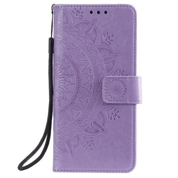 CoverKingz Handyhülle Hülle für Apple iPhone 12 Mini Handyhülle Flip Case Cover Tasche, Klapphülle Schutzhülle mit Kartenfach Schutztasche Motiv Mandala