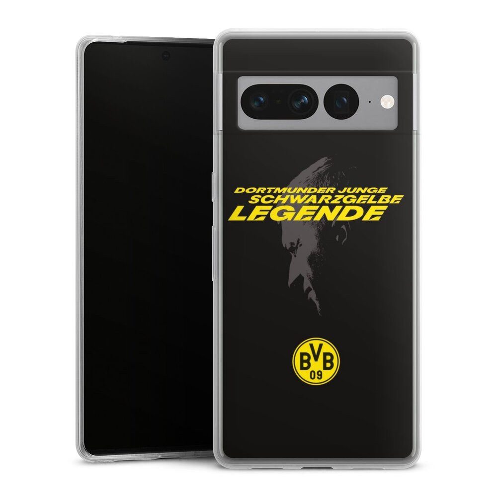DeinDesign Handyhülle Marco Reus Borussia Dortmund BVB Danke Marco Schwarzgelbe Legende, Google Pixel 7 Pro Slim Case Silikon Hülle Ultra Dünn Schutzhülle