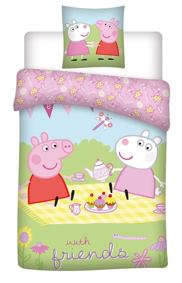 Peppa Pig Kinderbettwäsche Peppa Wutz Kinderbettwäsche Luzie Locke 100x135 günstig online kaufen