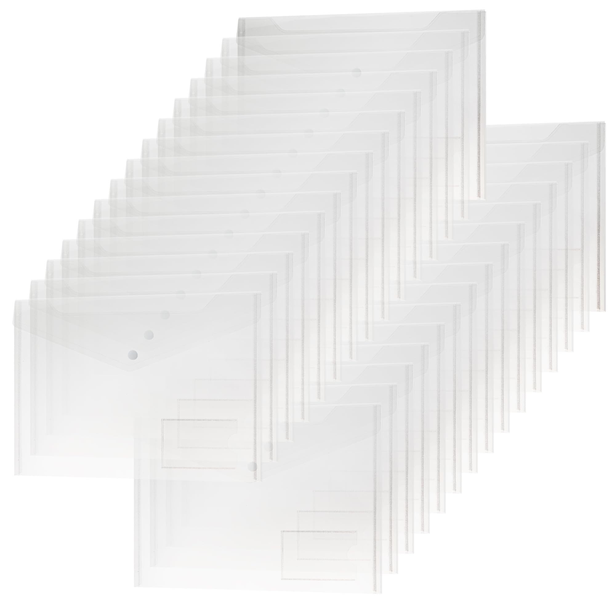 H&S Organisationsmappe Dokumentenmappe A4 - 30er Set - Transparente Postmappe Sammelmappe (30-St)