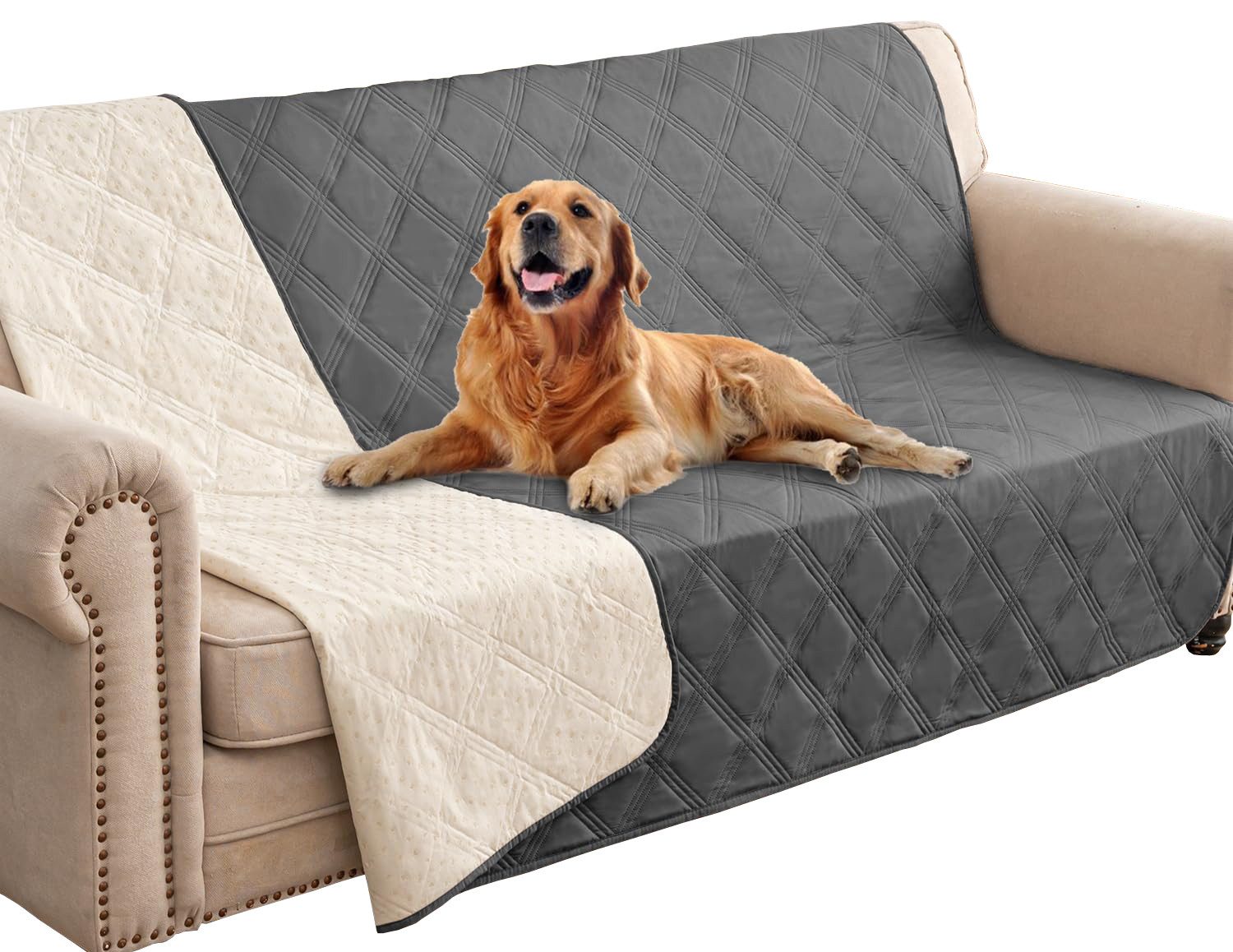 Ledander Hundematte Wasserdichte Hundedecke mit Anti-Rutsch Unterseite–Haustier, Schutzdecke für Sofa, Bett & Couch–Kratzfeste Hundematte & Möbel