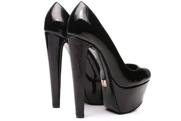 Giaro Samy Black Shiny High-Heel-Pumps